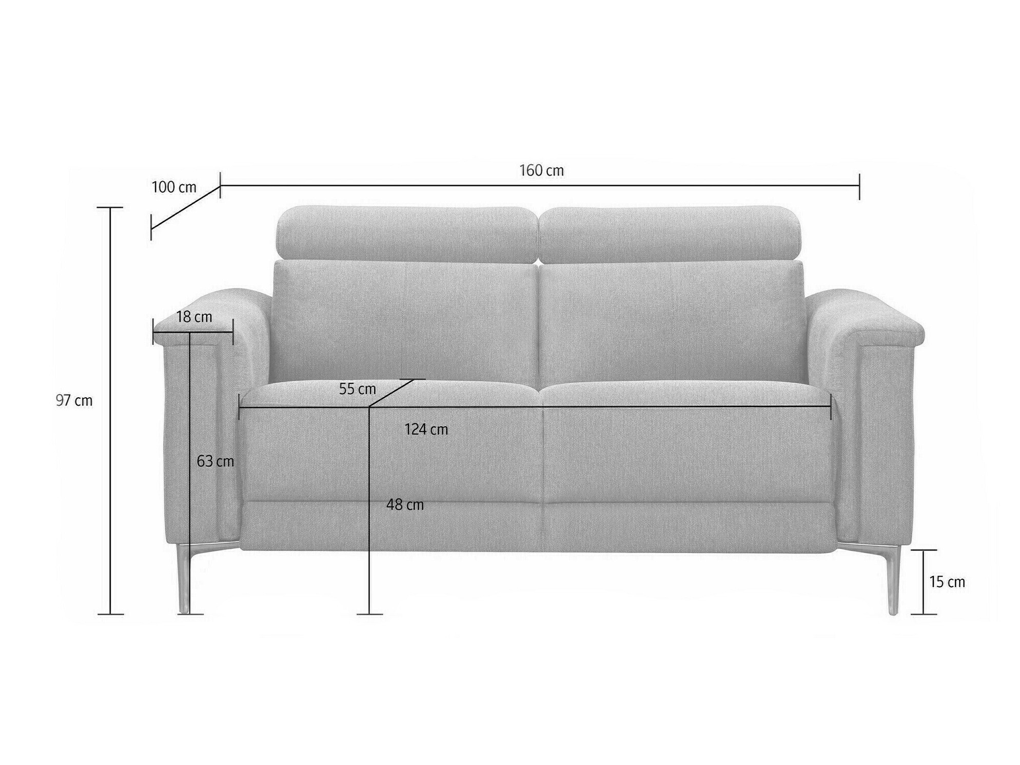 Relaks sofa Evamare 100 (Crno)