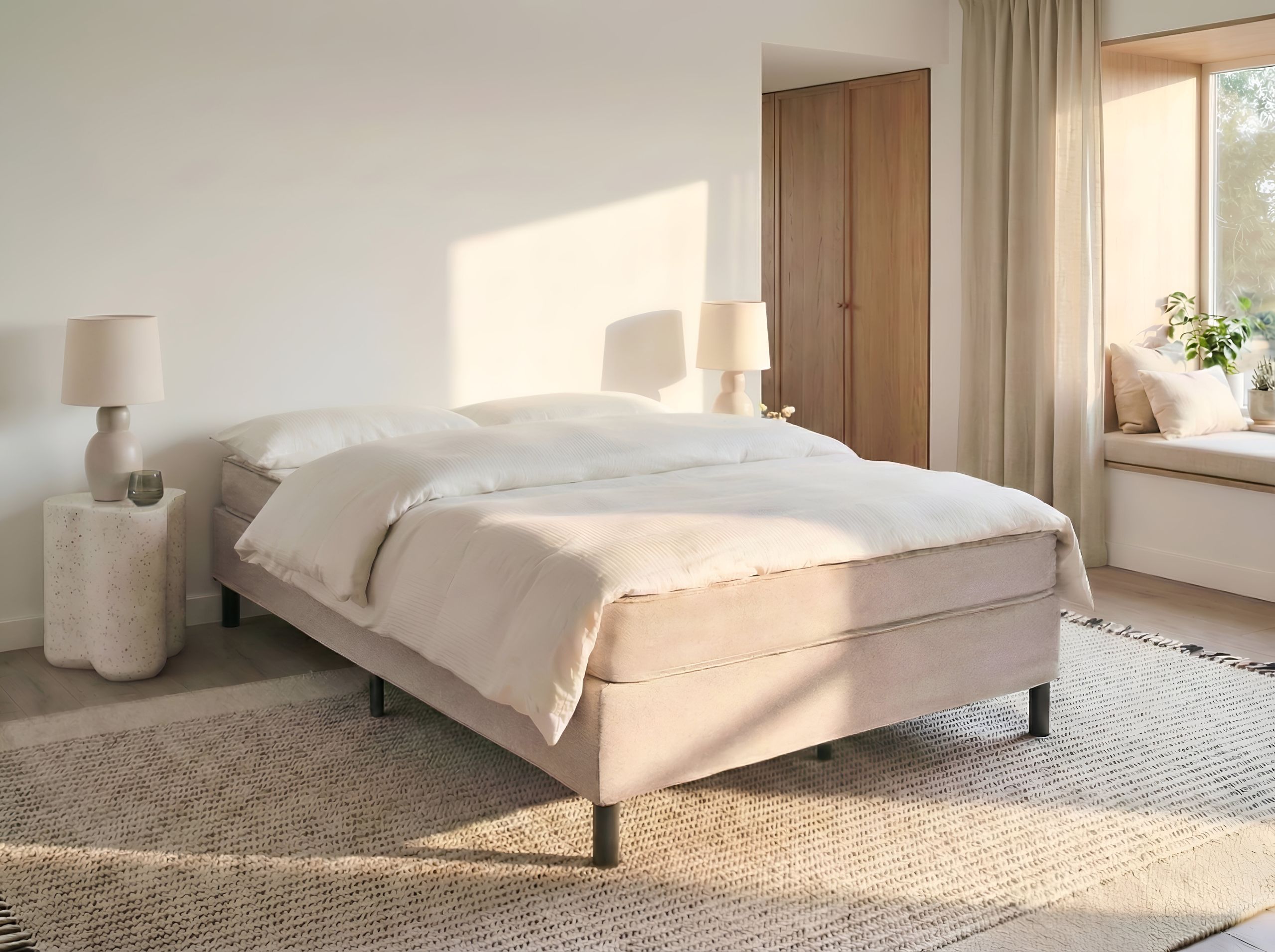 Boxspring krevet Berwyn 3367 (Bež)