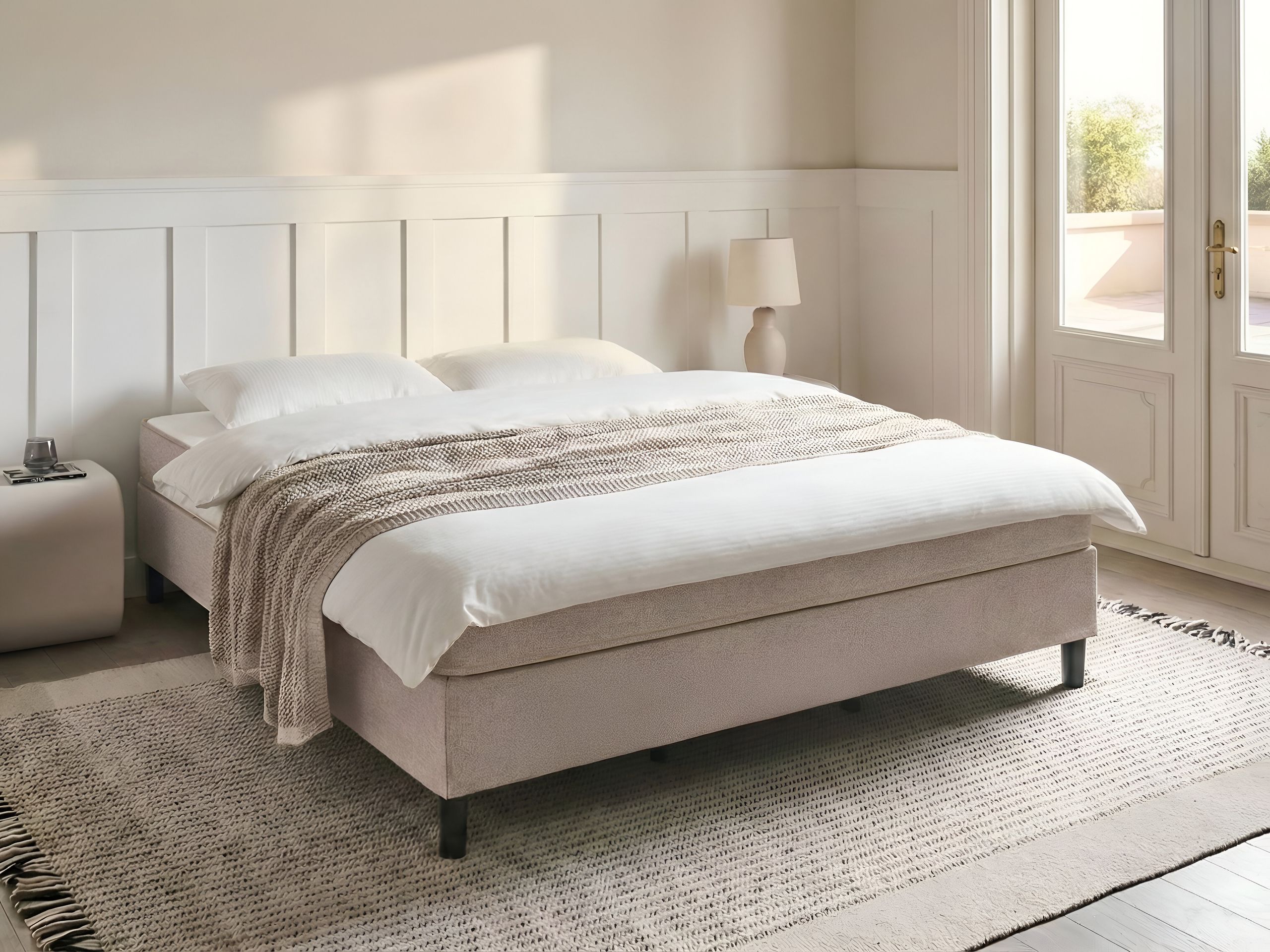 Boxspring krevet Berwyn 3367 (Bež)