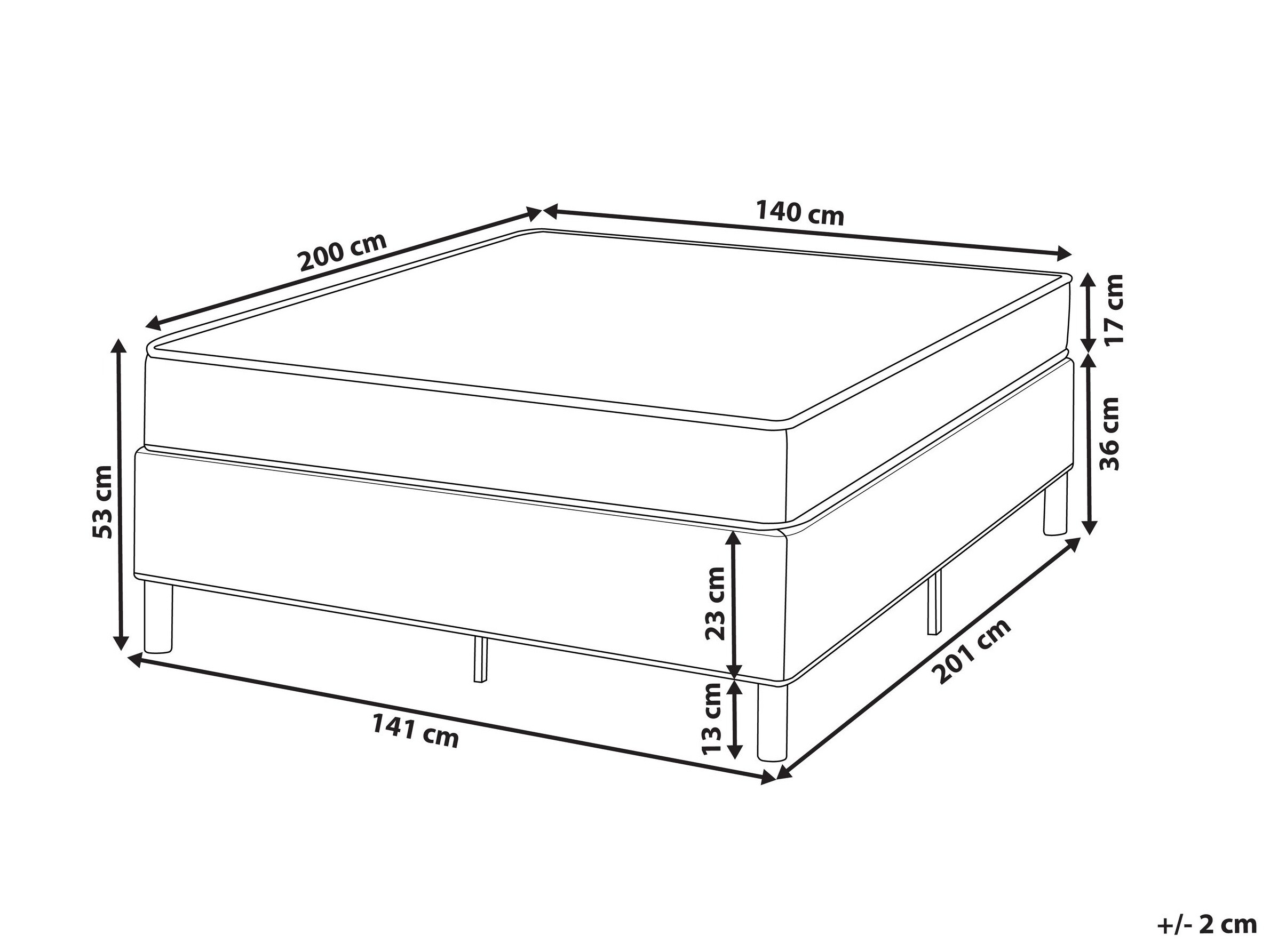 Boxspring krevet Berwyn 3367 (Bež)