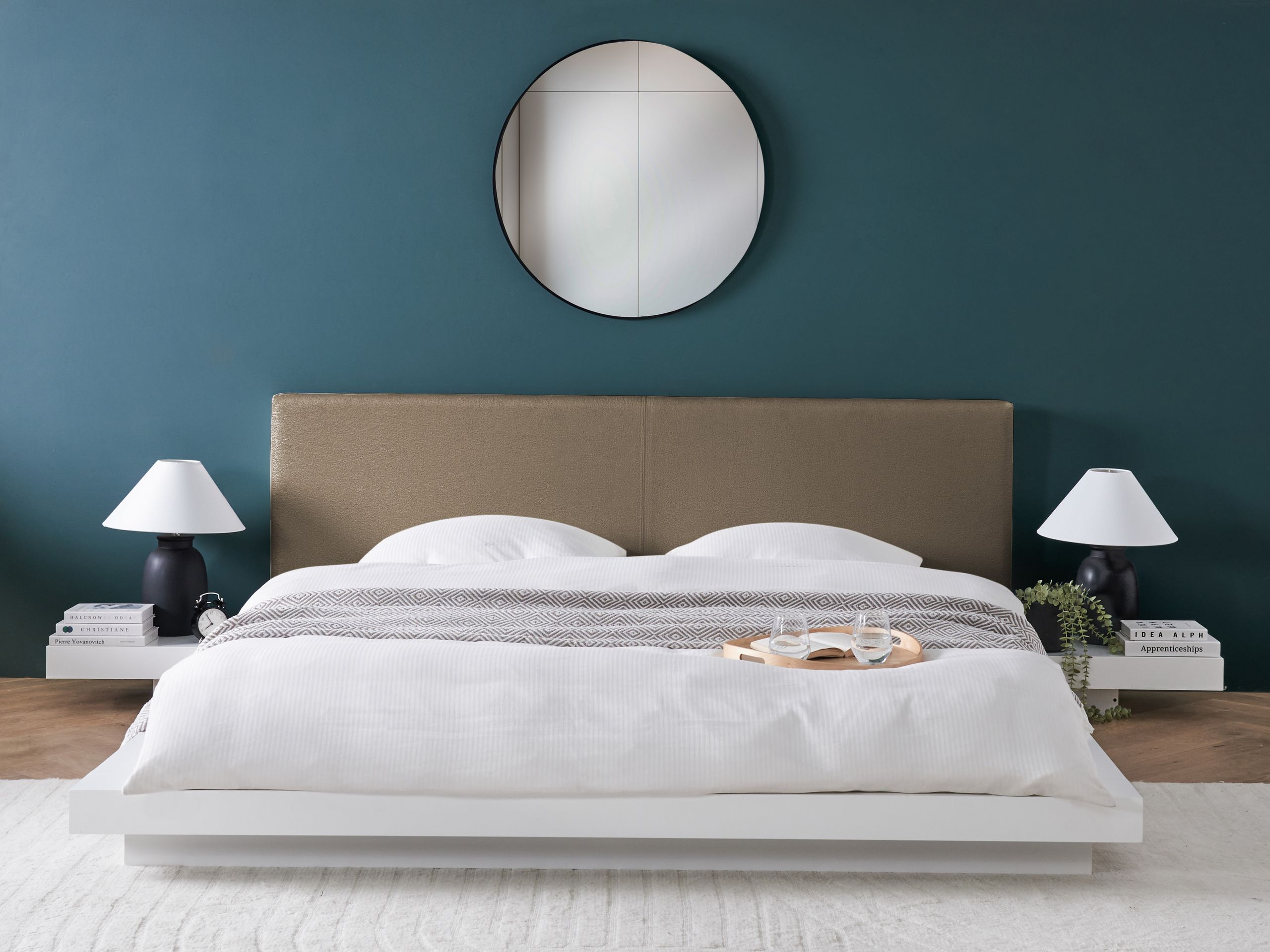Krevet Berwyn 3144 (Belo + Taupe)
