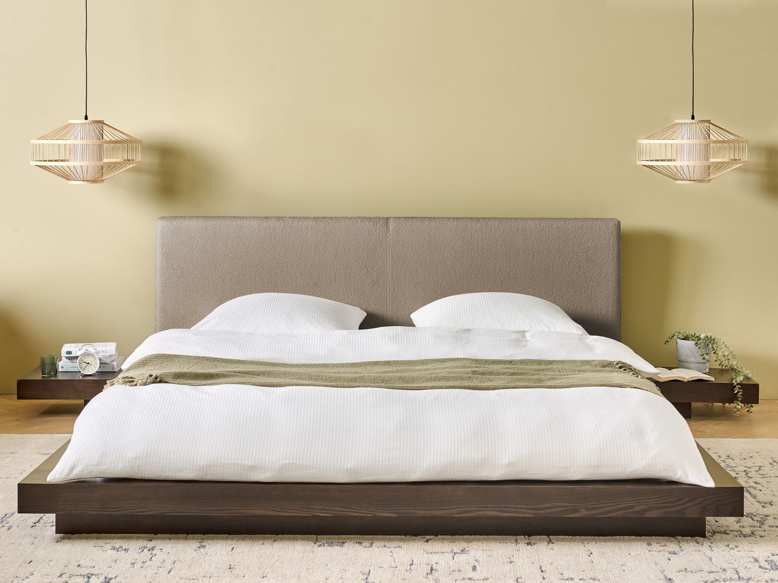 Krevet Berwyn 3144 (Tamno drvo + Taupe)