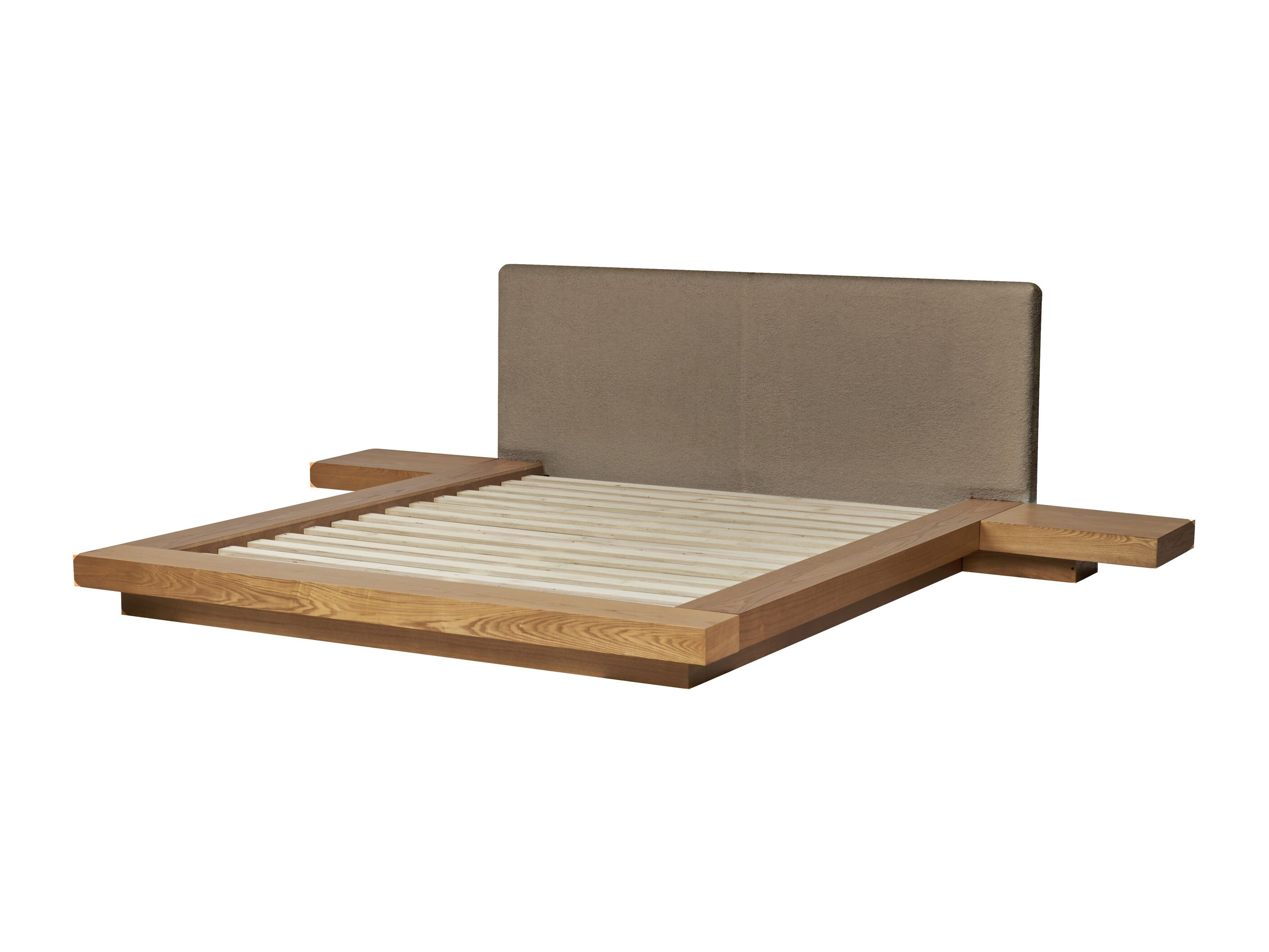 Krevet Berwyn 3144 (Svetlo drvo + Taupe)