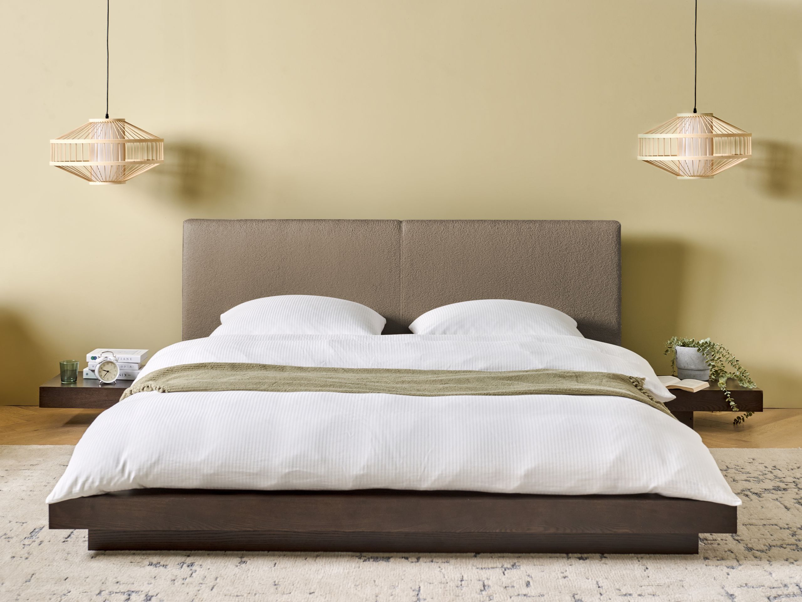 Krevet Berwyn 3144 (Tamno drvo + Taupe)