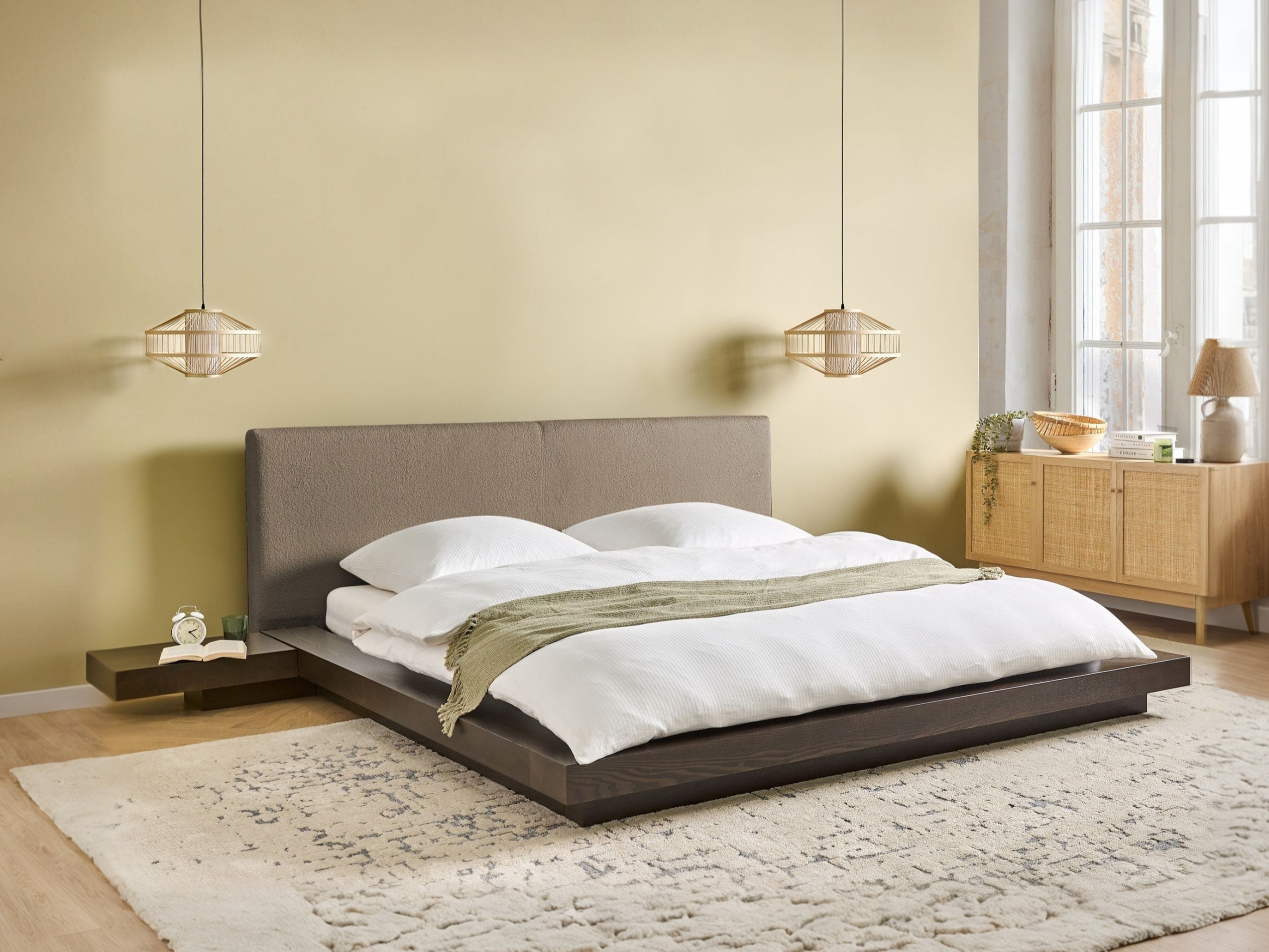 Krevet Berwyn 3144 (Tamno drvo + Taupe)