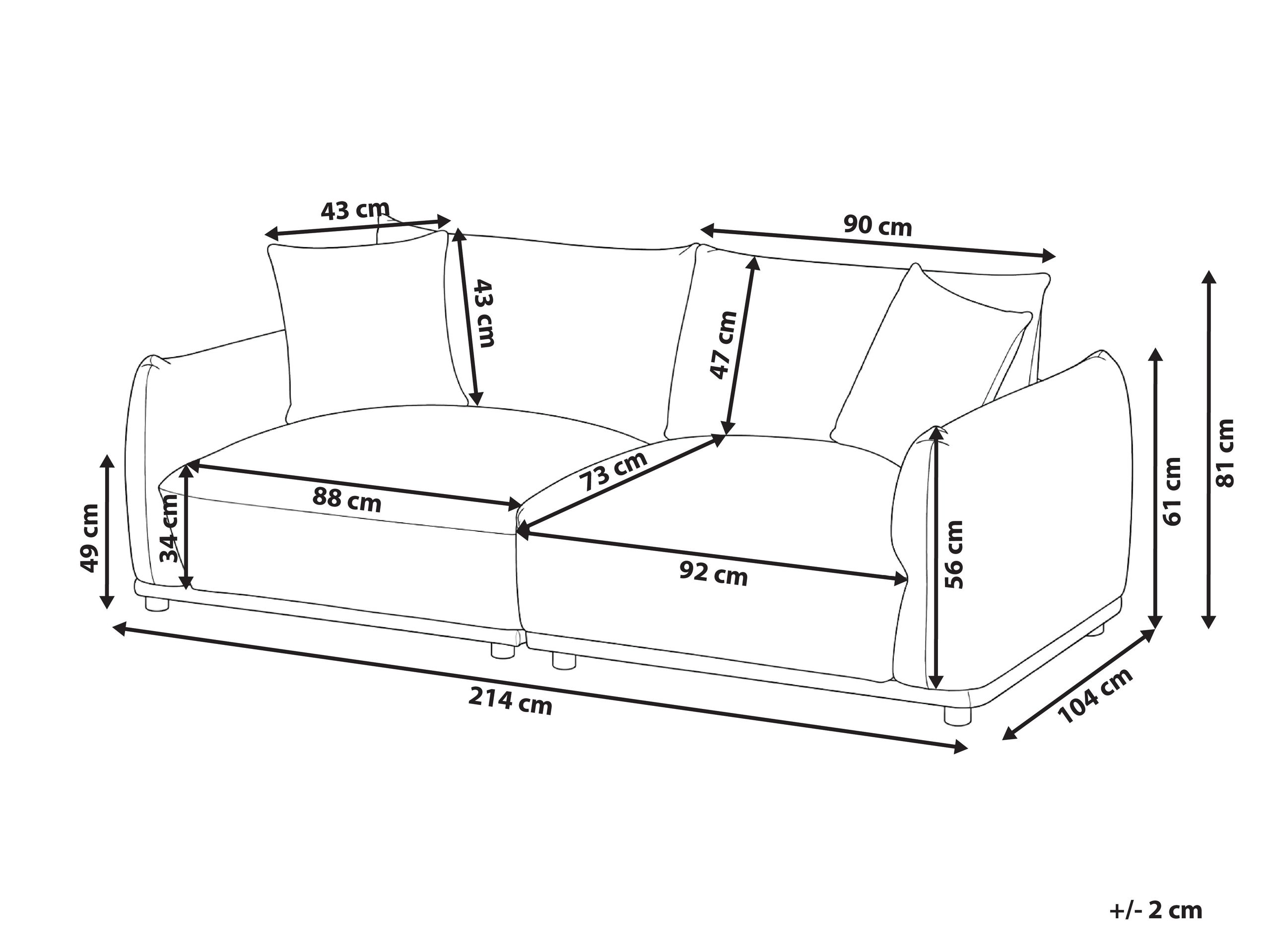 Sofa Berwyn 3376 (Bež)