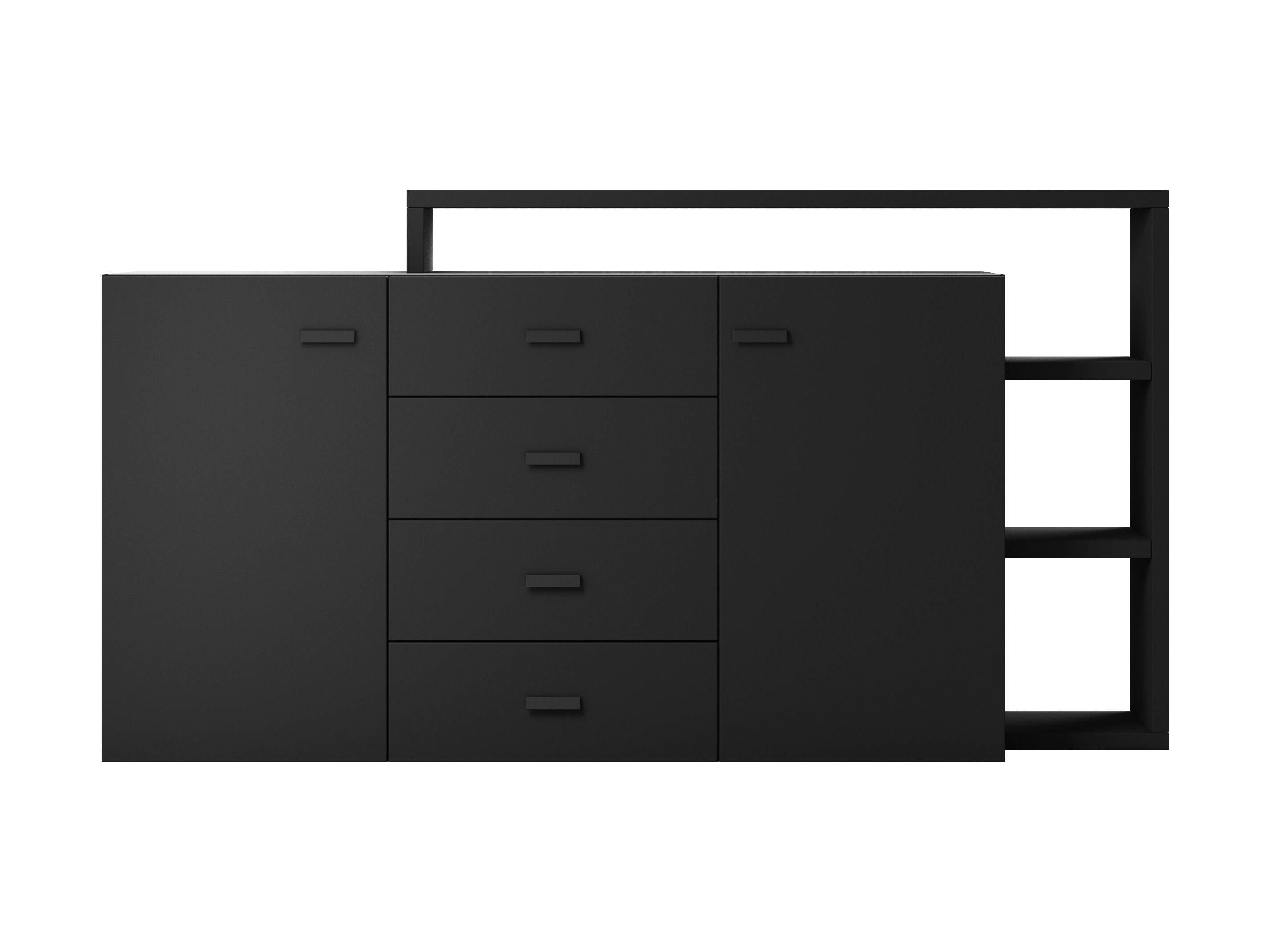 Komoda Lutiva 106 (Mat crna)
