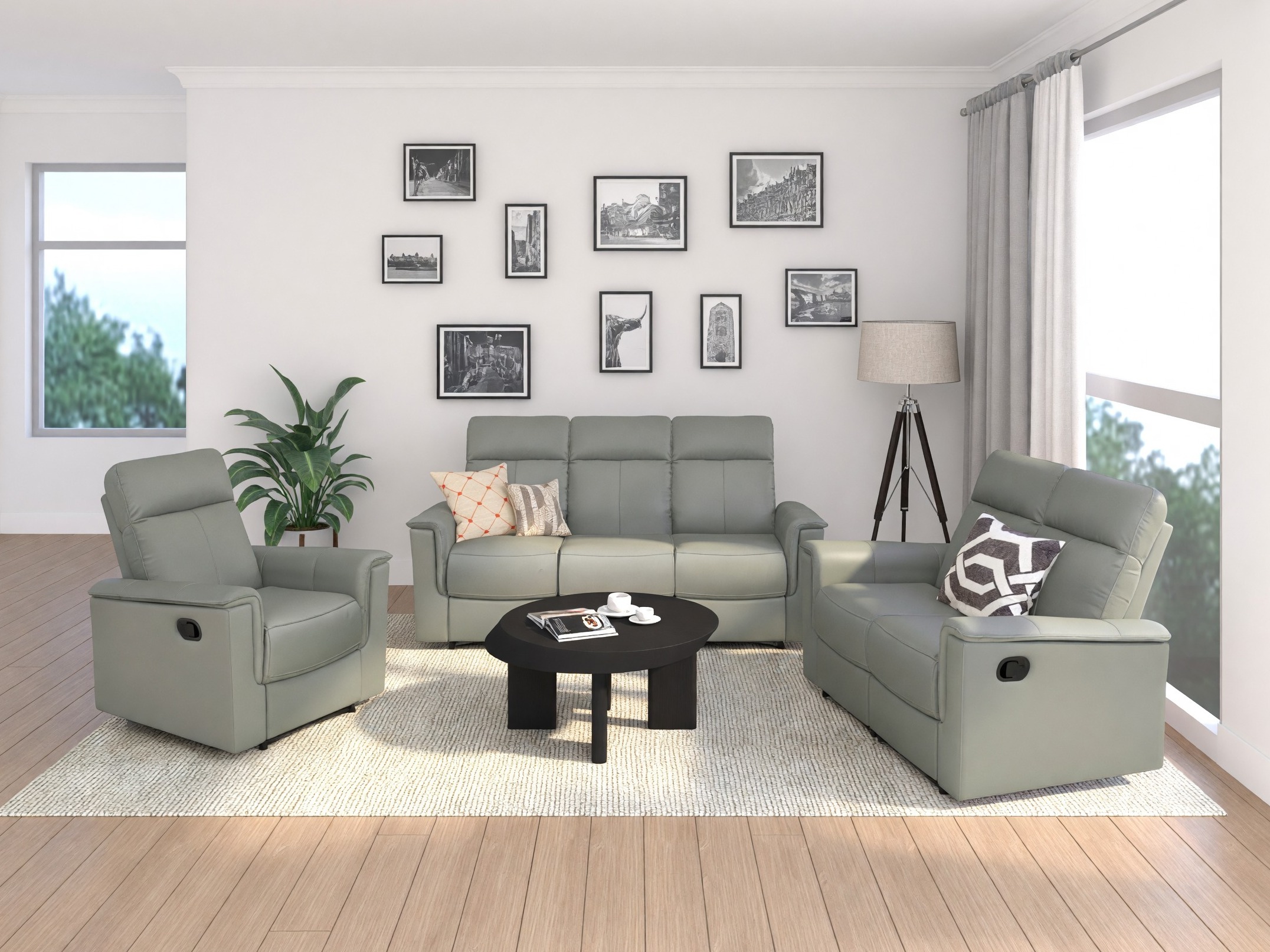 Relaks sofa Fivmelu 102 (Svetloosiva)