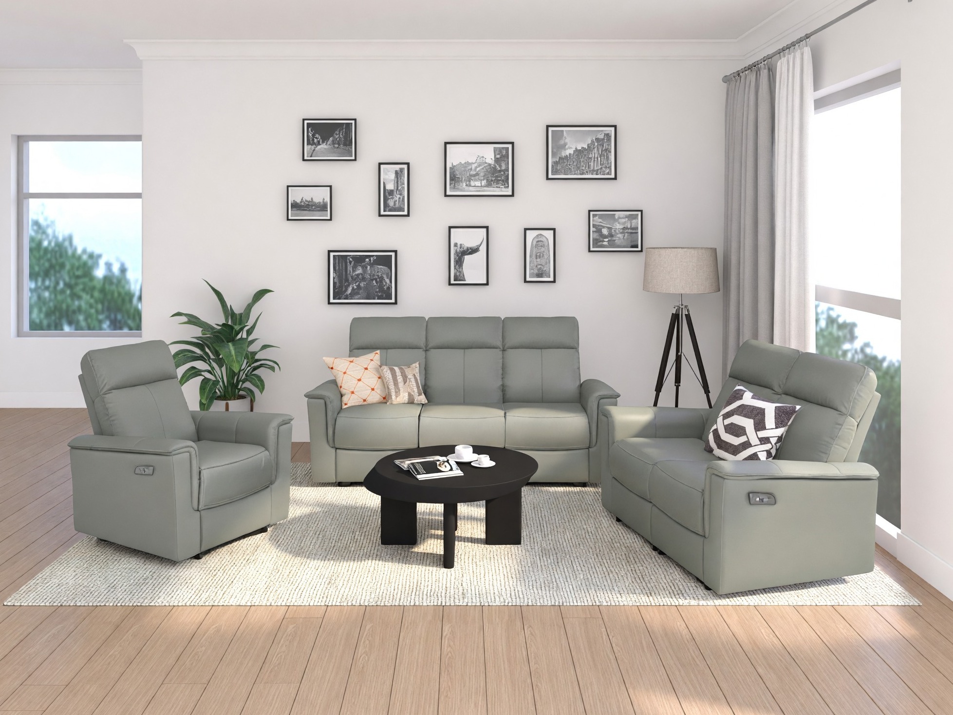 Relaks sofa Fivmelu 104 (Svetloosiva)