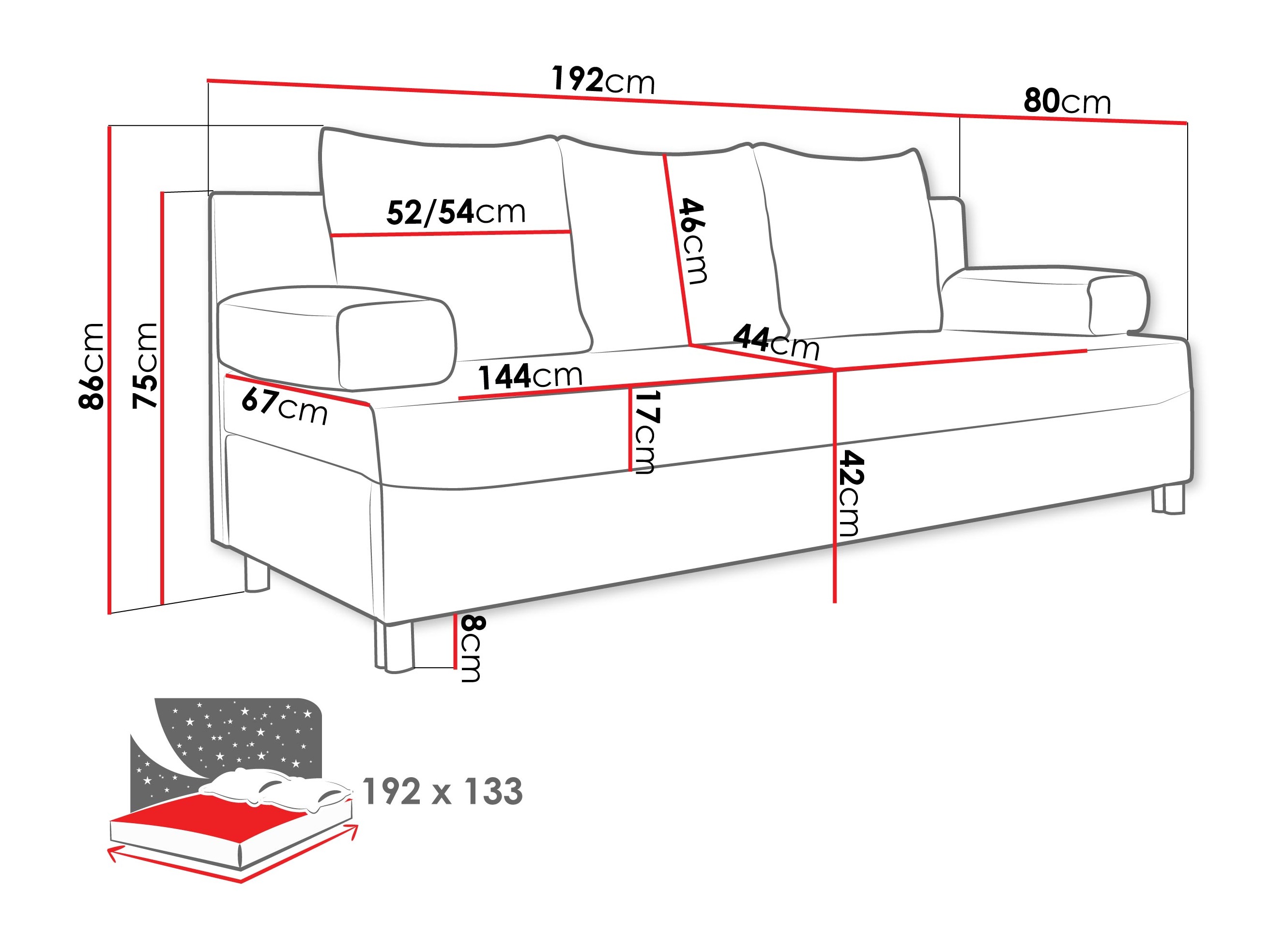 Sofa na razvlačenje Comfivo Artes (Bella 05)