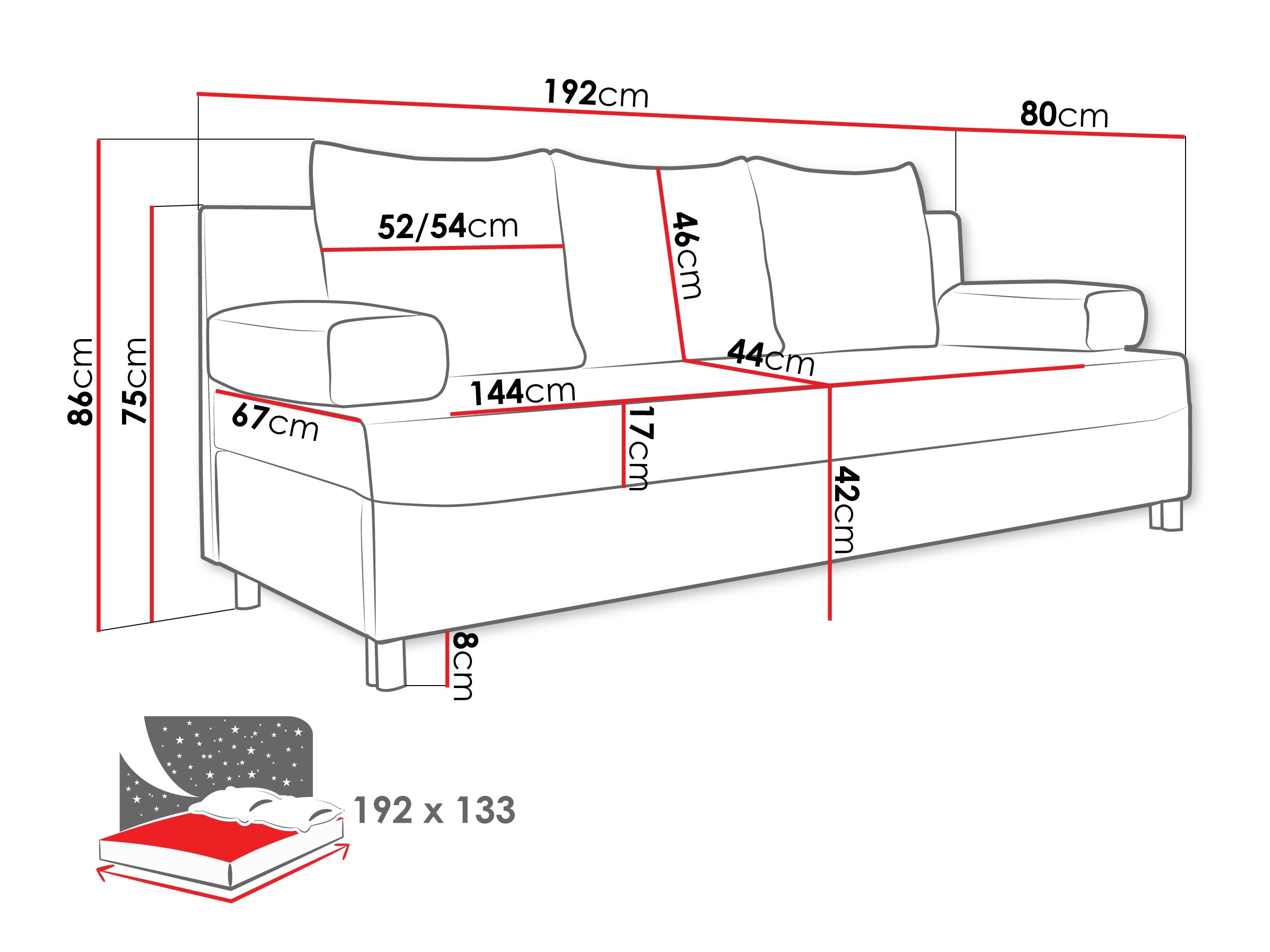 Sofa na razvlačenje Comfivo Artes (Bella 40)