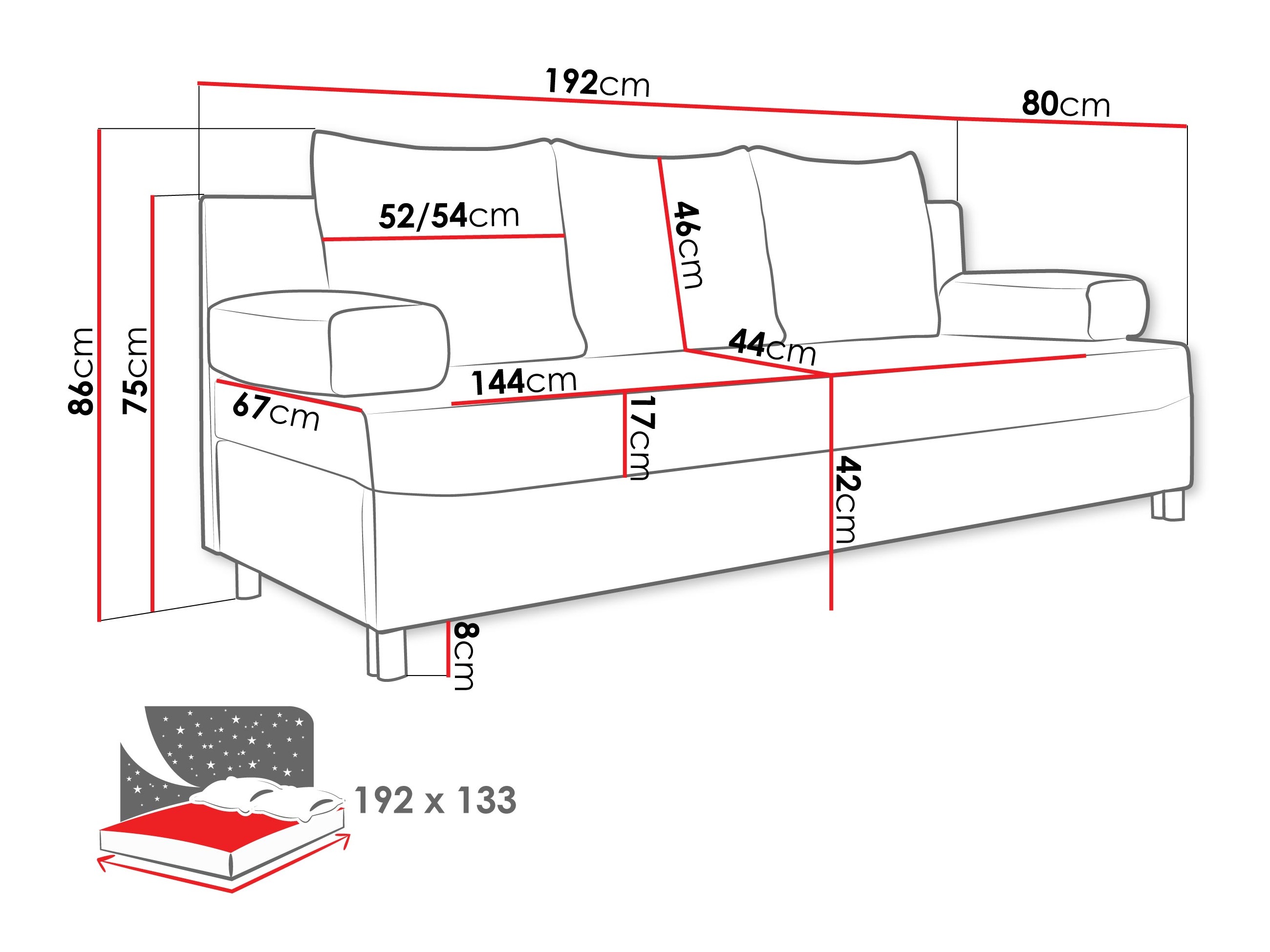 Sofa na razvlačenje Comfivo Artes (Margo 227.09)