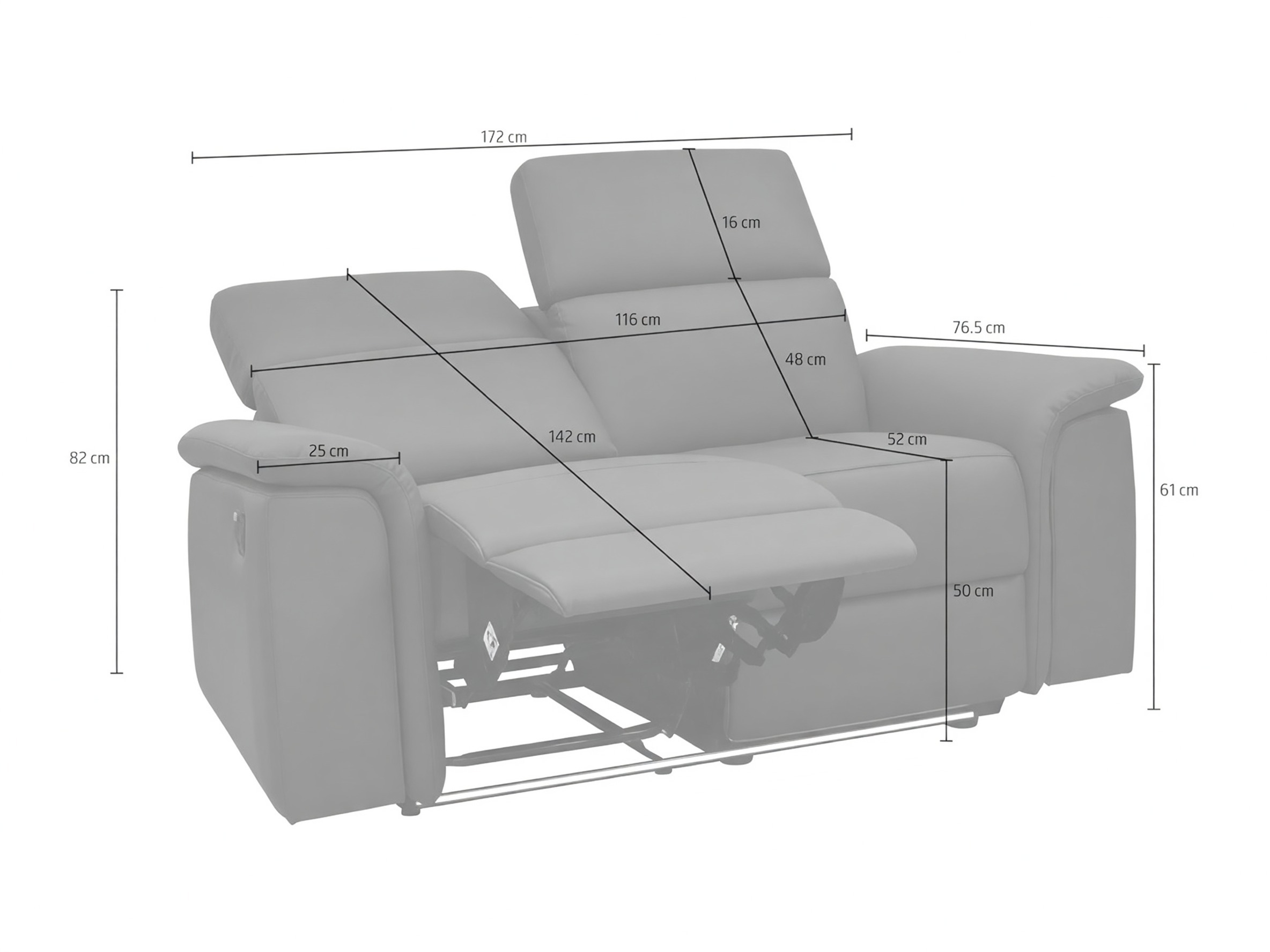 Relaks sofa Beldalo 104 (Svetloosiva)