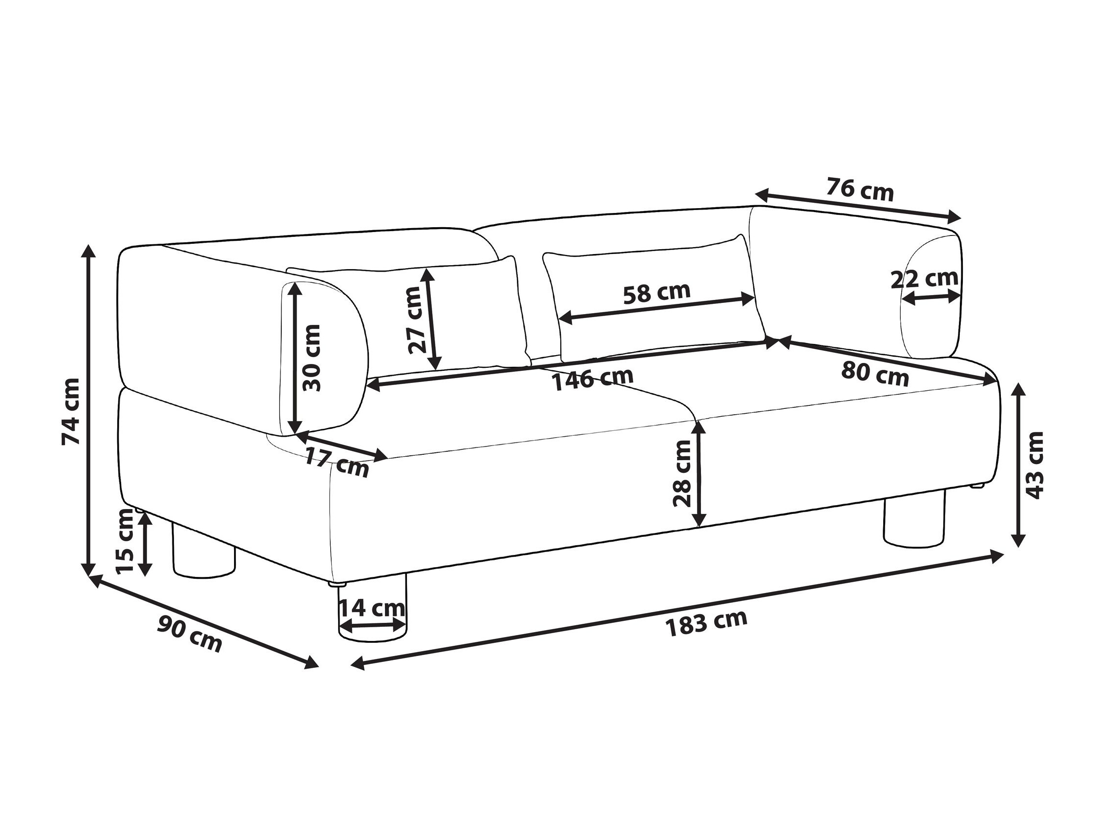 Sofa Berwyn 3388 (Belo)