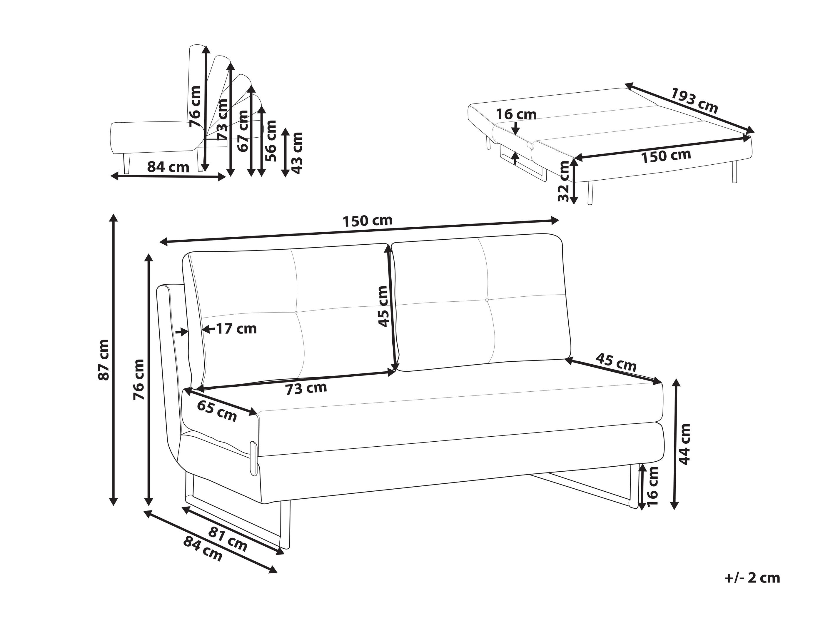 Sofa na razvlačenje Berwyn 3405 (Belo)