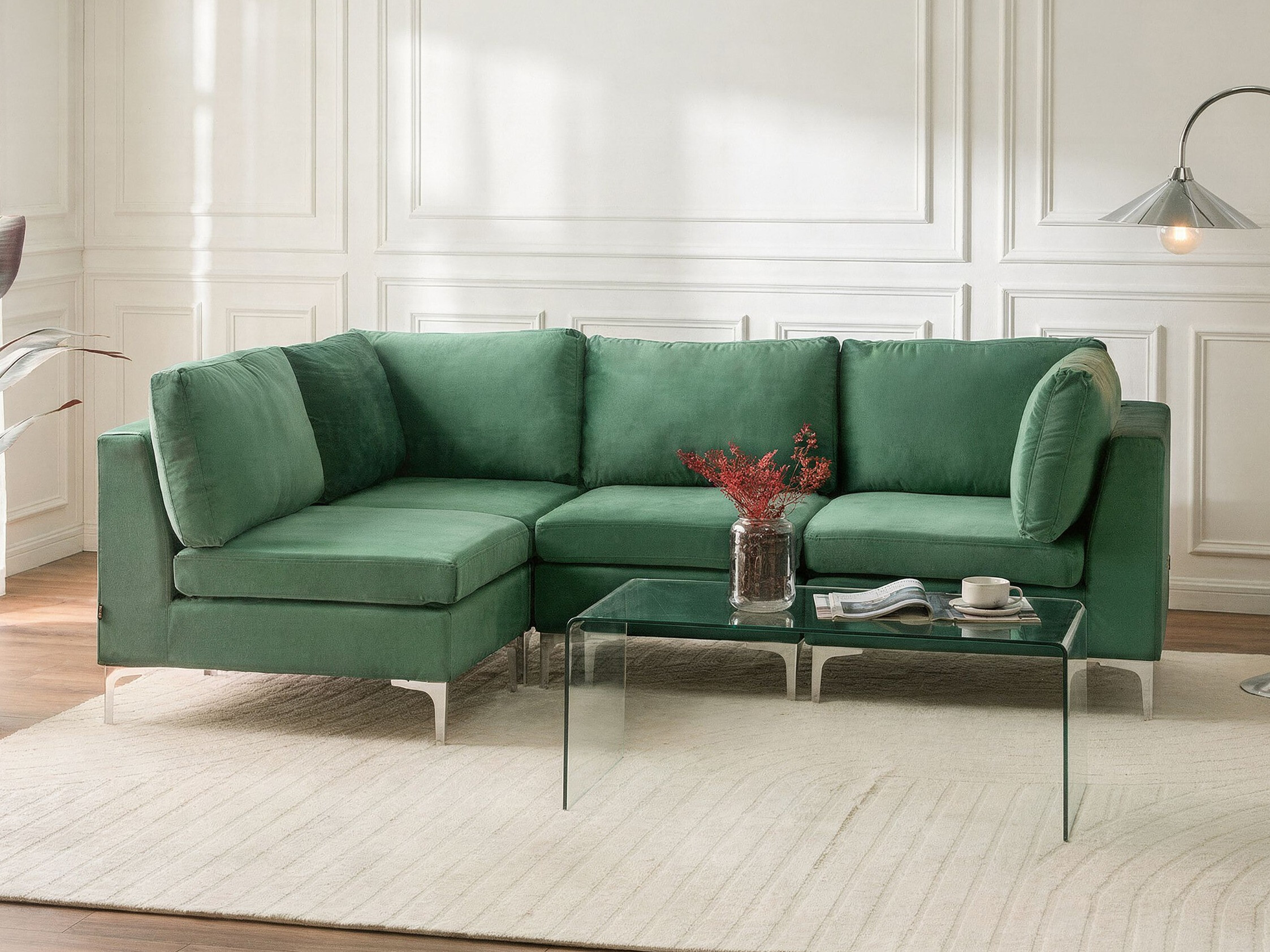 Modularna ugaona garnitura Dorleve 100 (Zelena)