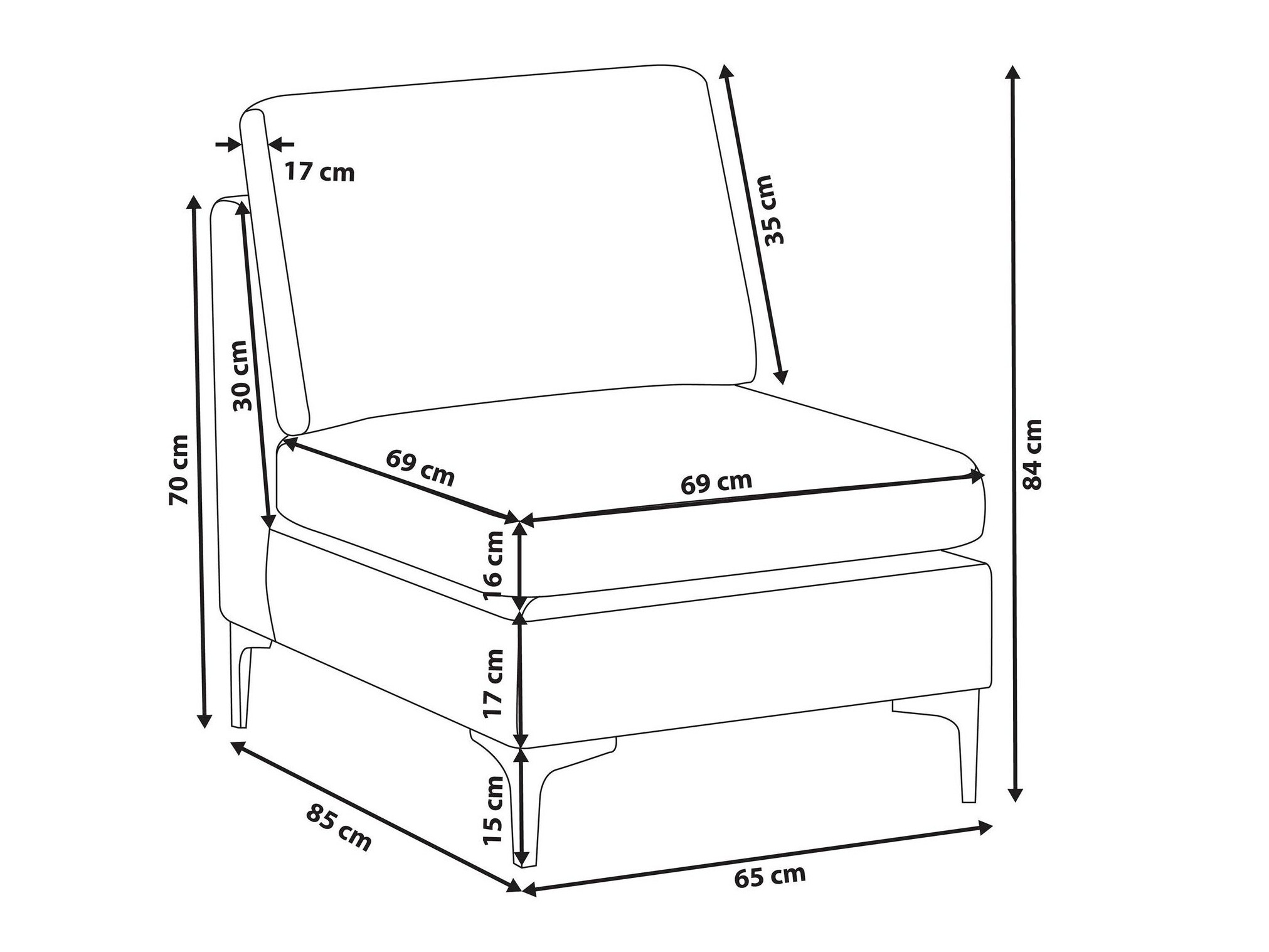 Modularna fotelja Dorleve 105 (Zelena)