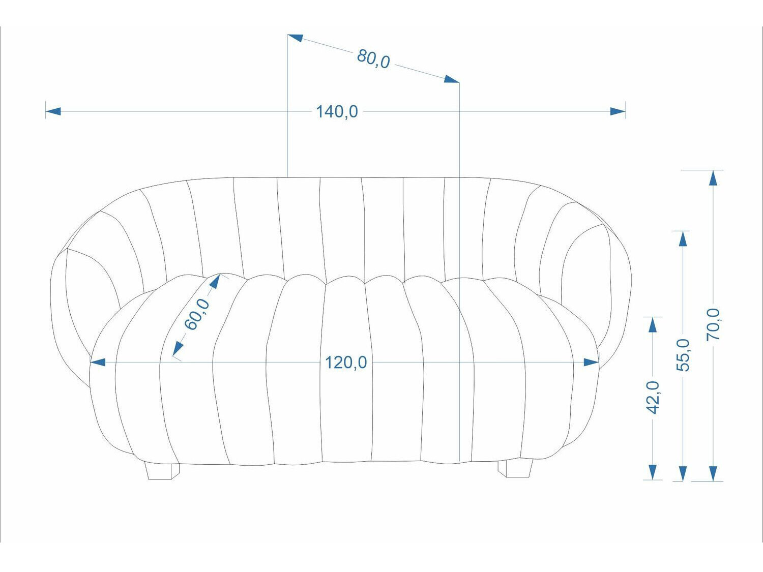 Sofa Houston 2167 (Raven 30)