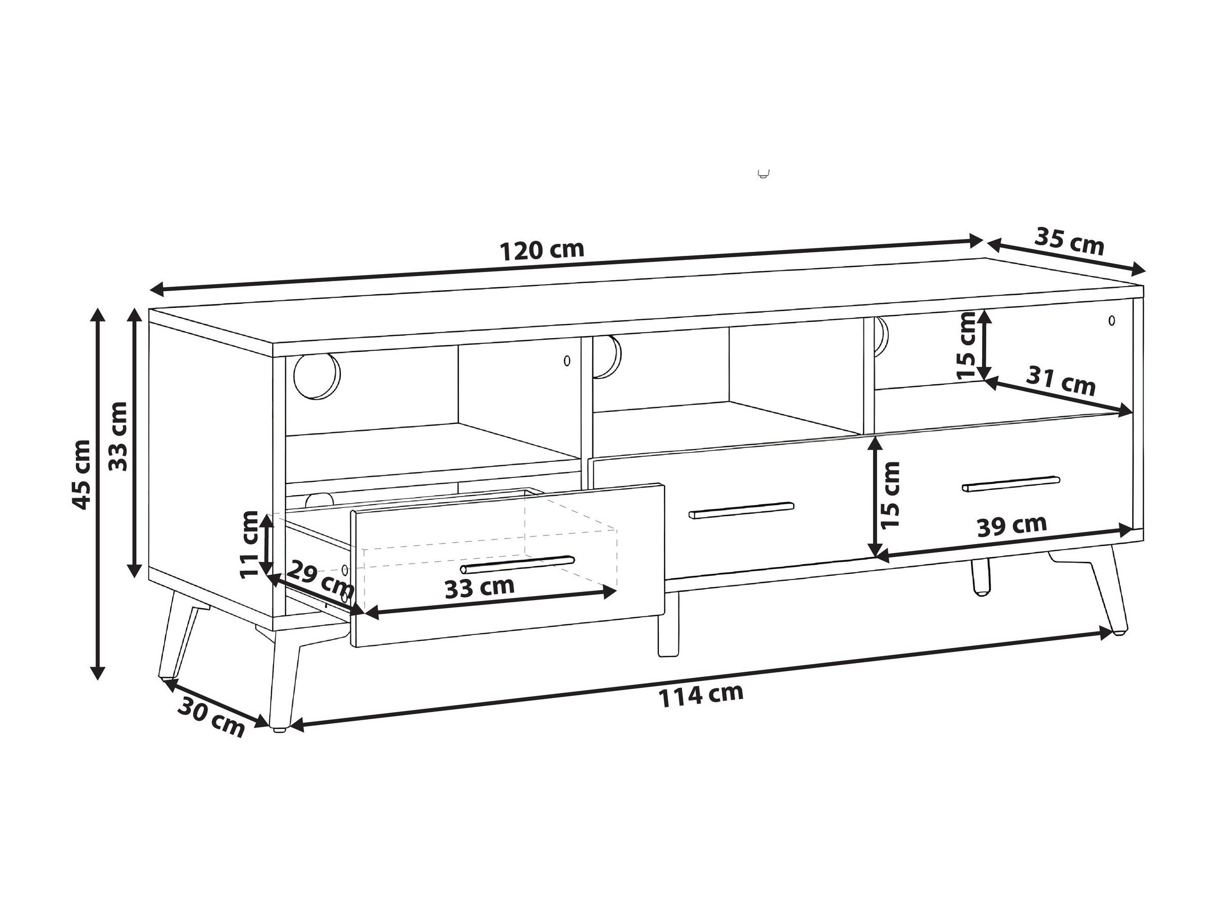 TV komoda Berwyn 3411