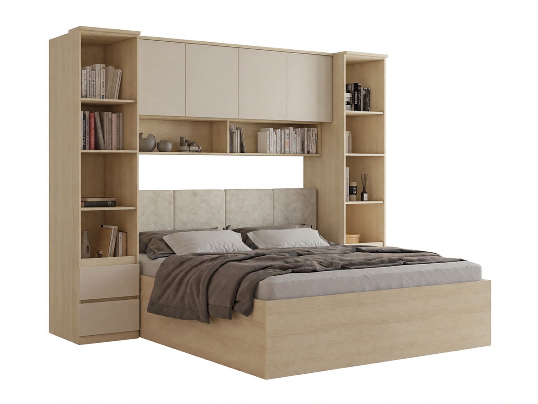 Set spavaća soba Nolcala 124 (Hrast + Bež)