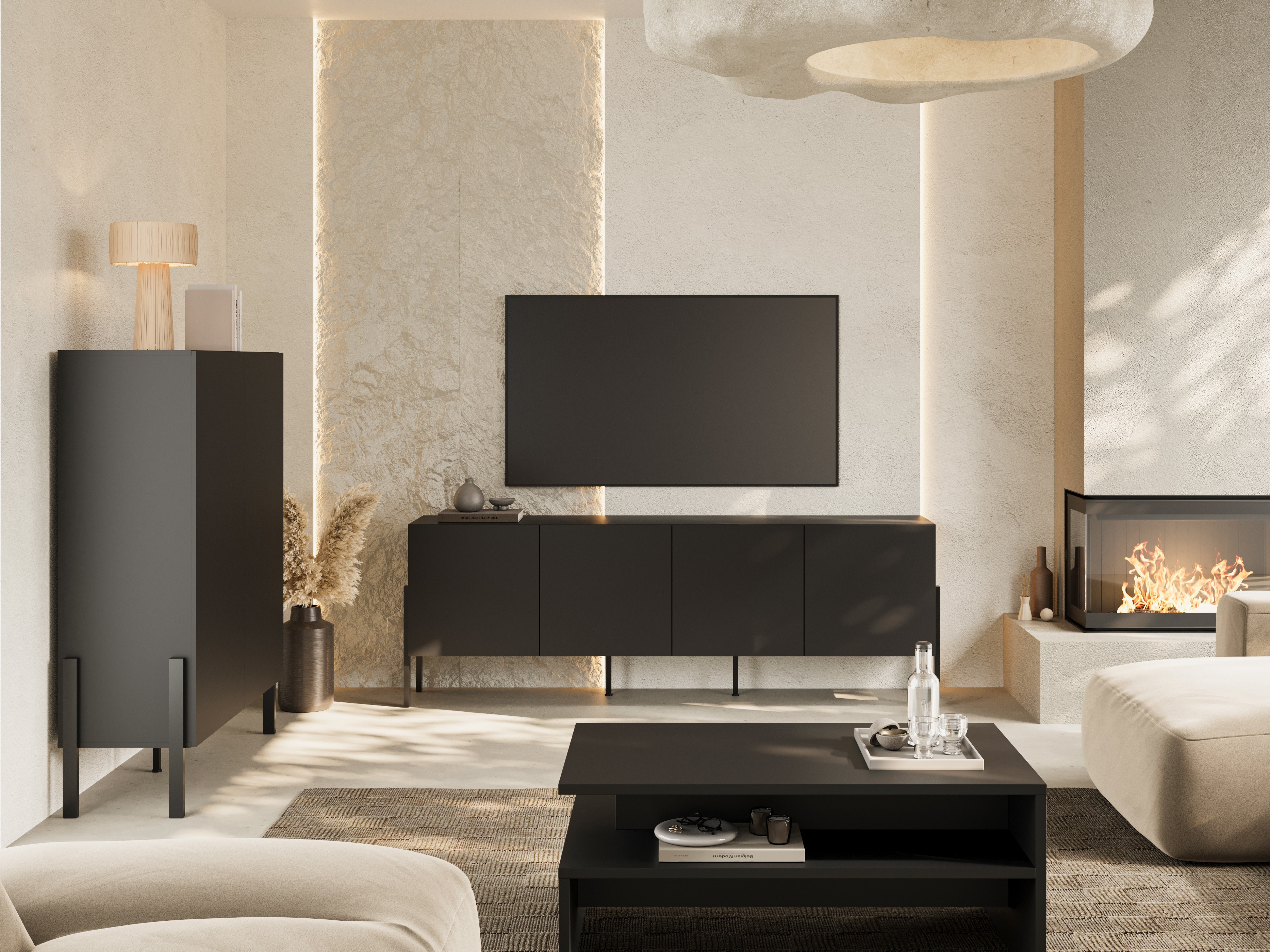 TV komoda Etsore 100 (Crno)