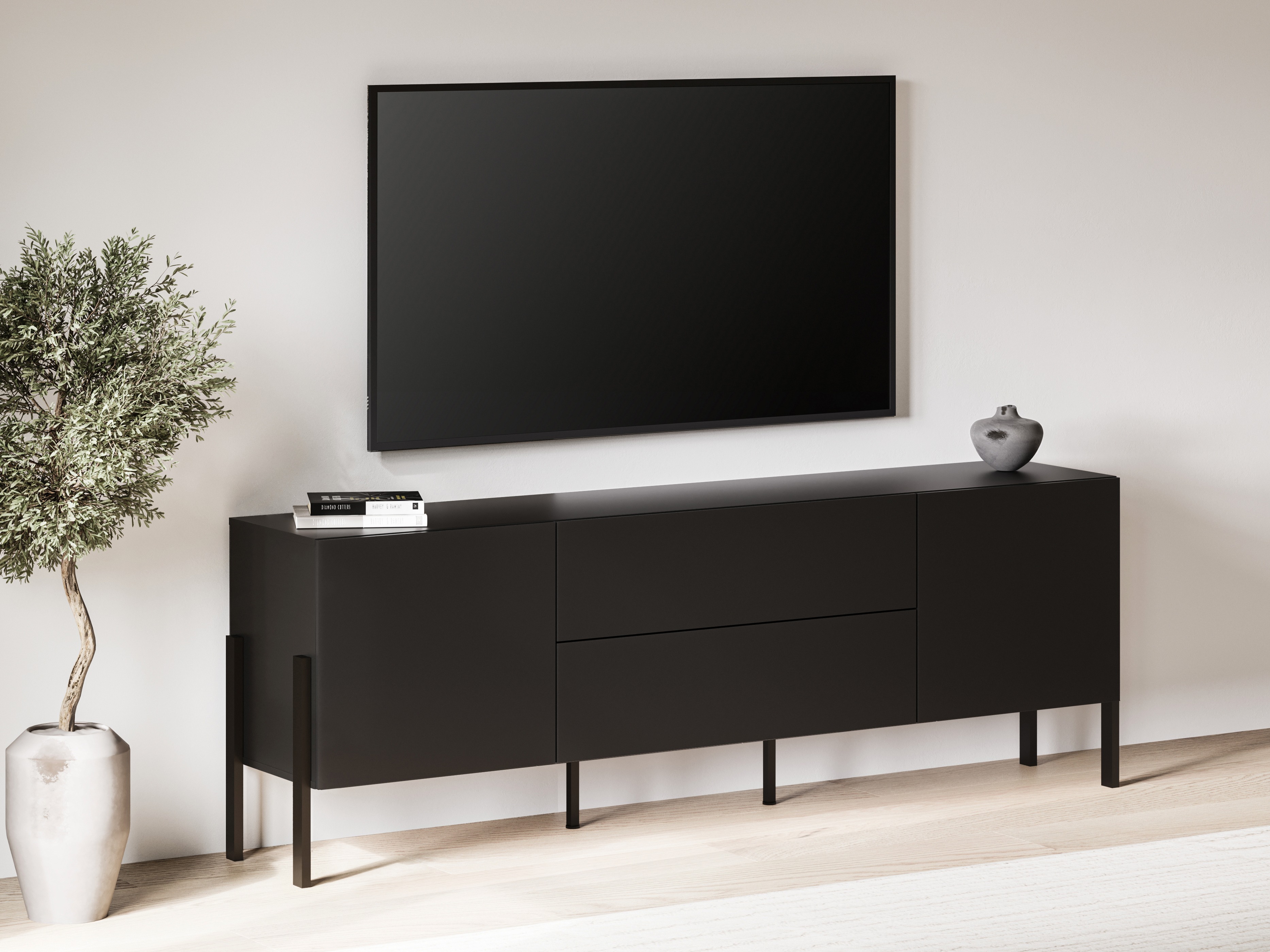 TV komoda Etsore 102 (Crno)