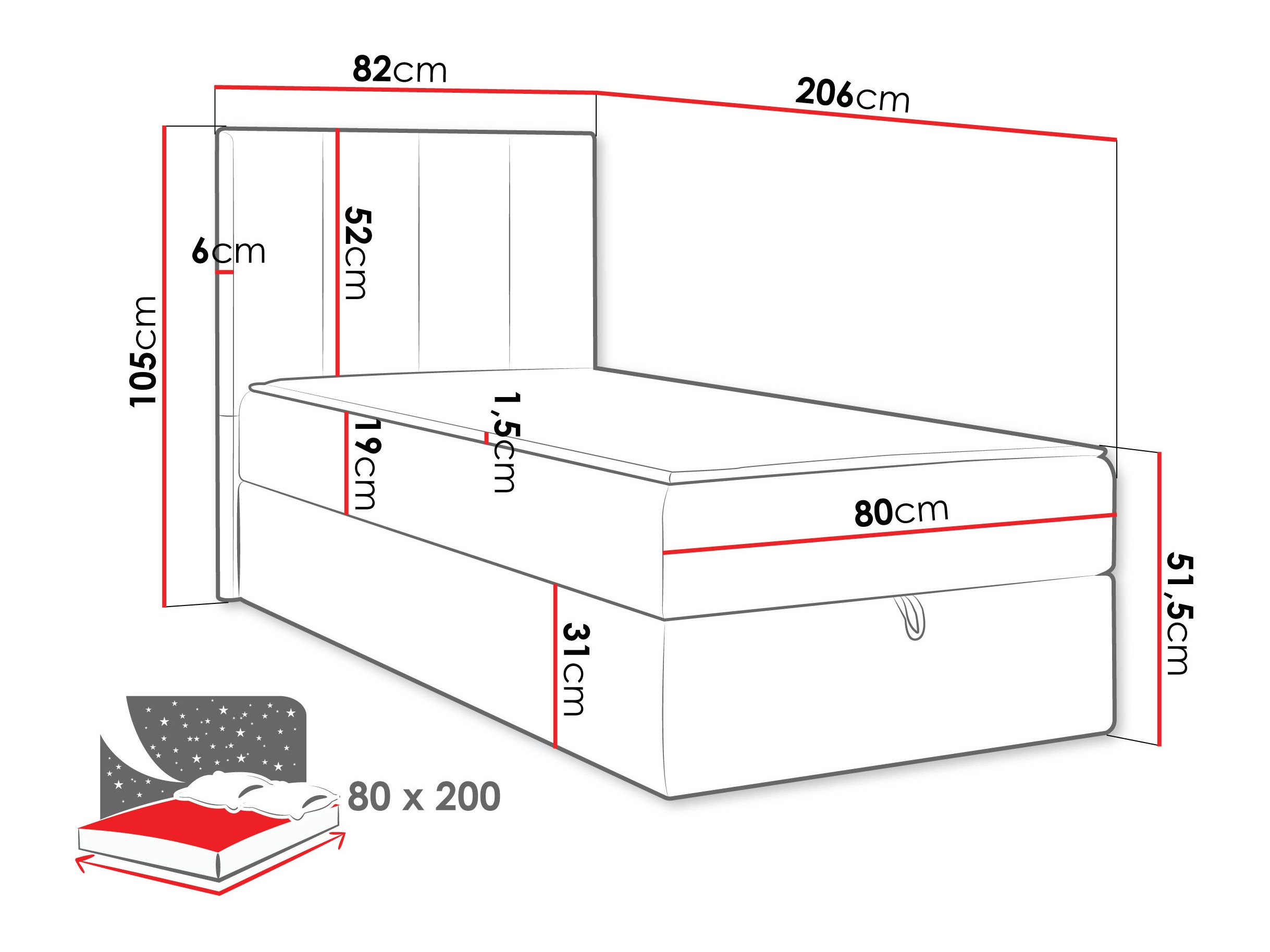 Boxspring krevet Oppidum I (Polo 894)