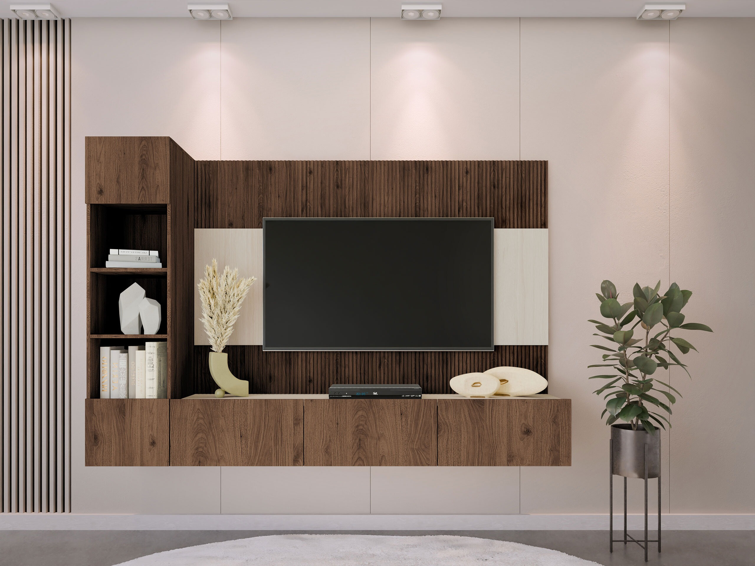 Set za dnevnu sobu Comfivo Salix II (Orah + Svetlo Travertine)