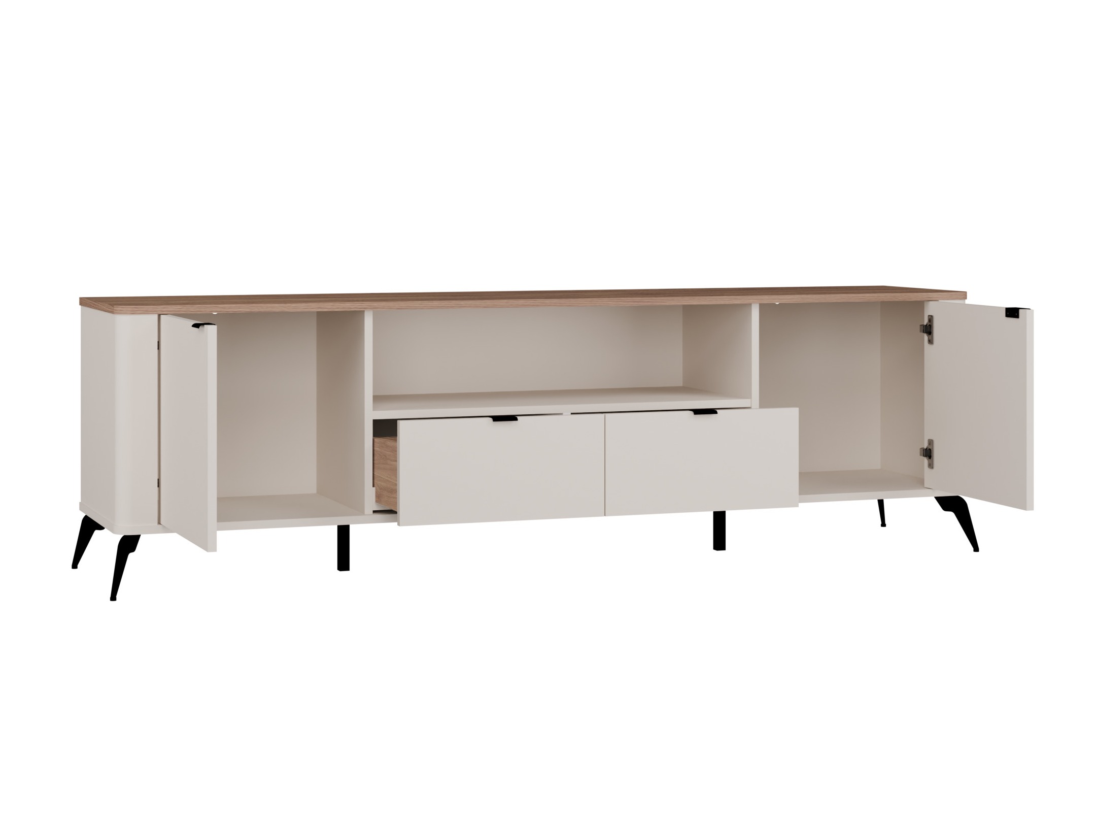 TV komoda Soavie 108 (Kašmir + Hrast)
