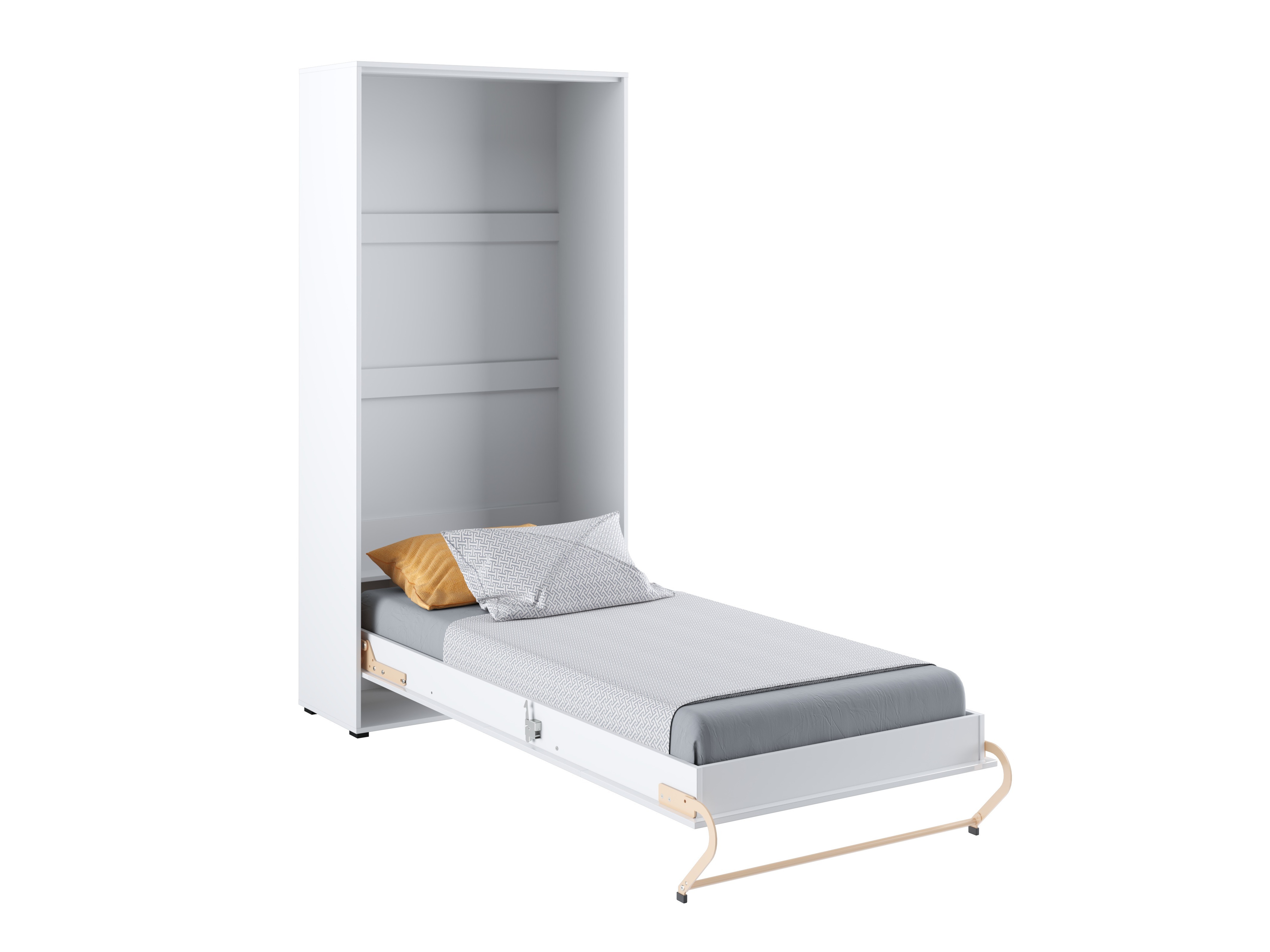 Zidni krevet Concept Pro Lenart III (Belo + Sjajno belo)