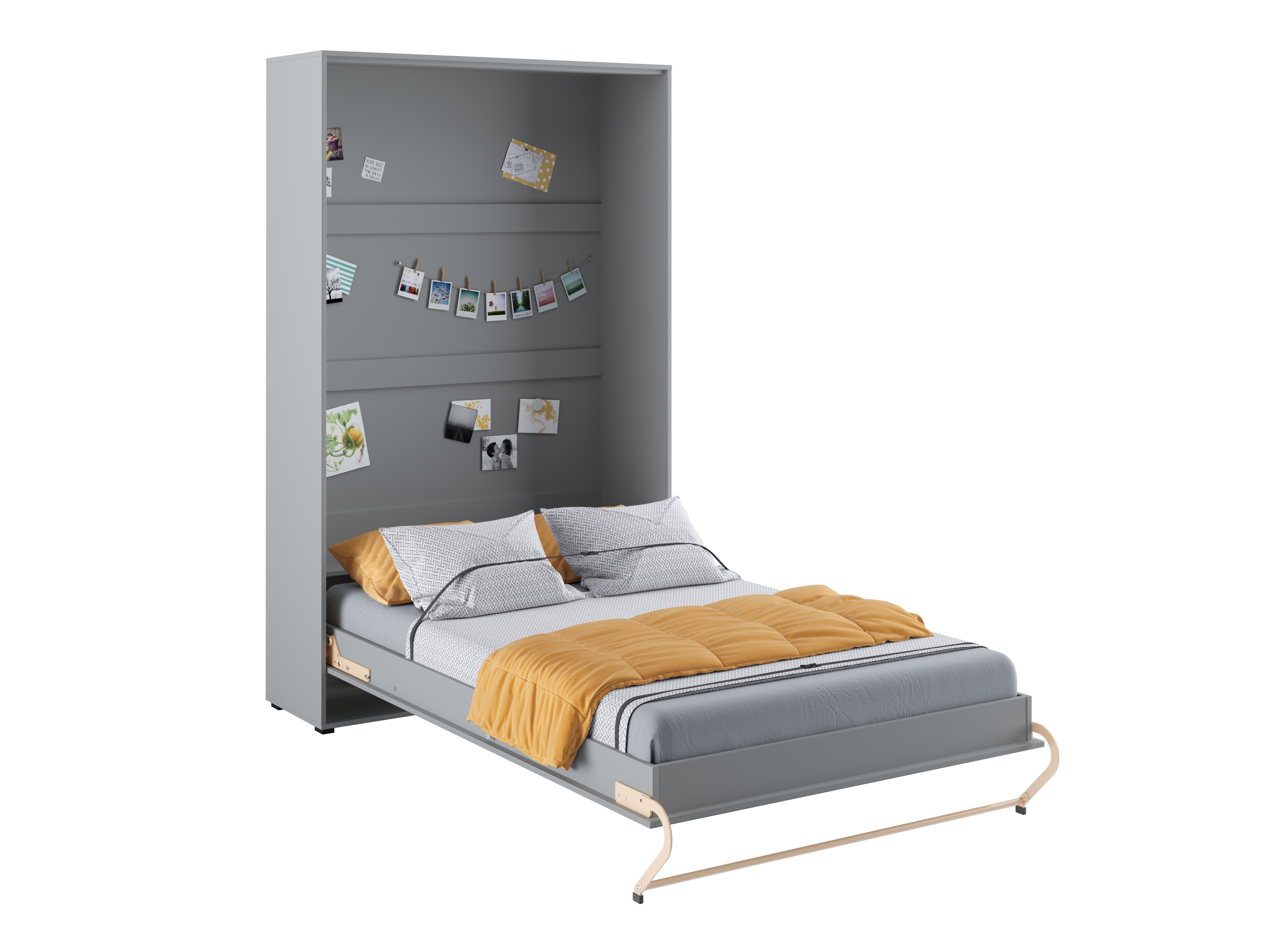 Zidni krevet Concept Pro Lenart III (Sivo)