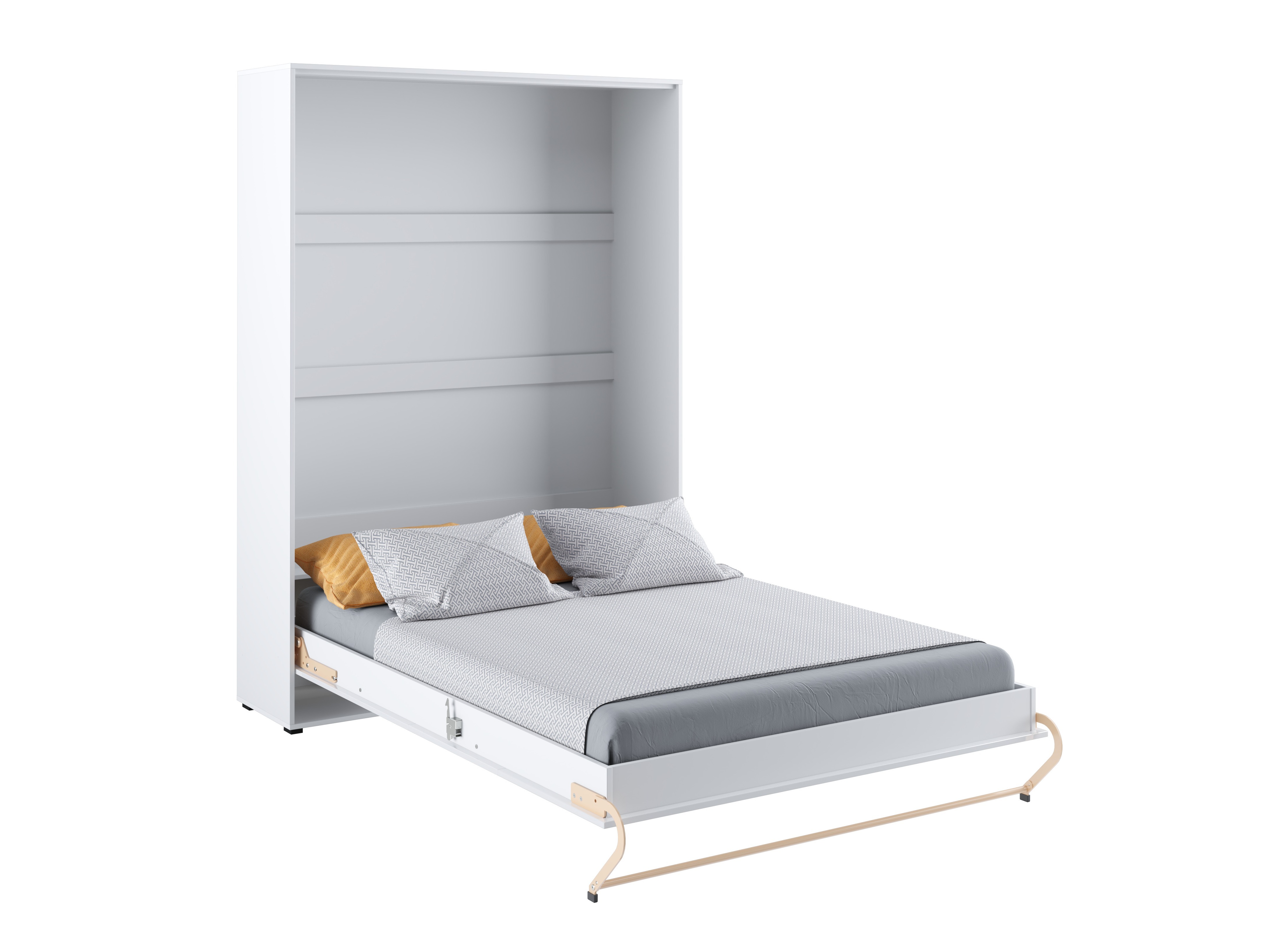 Zidni krevet Concept Pro Lenart III (Belo + Sjajno belo)
