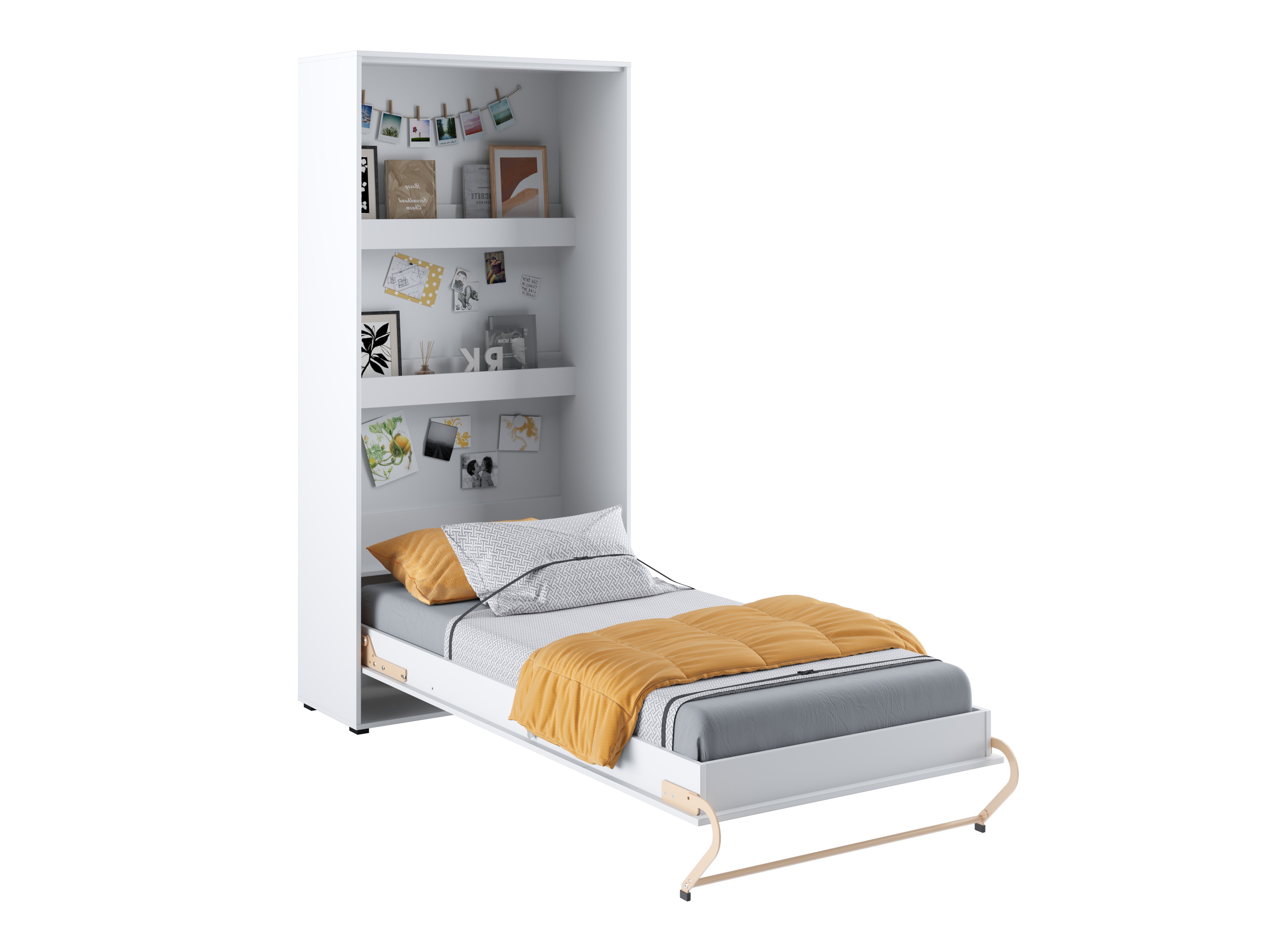 Zidni krevet Concept Pro Lenart III (Belo)