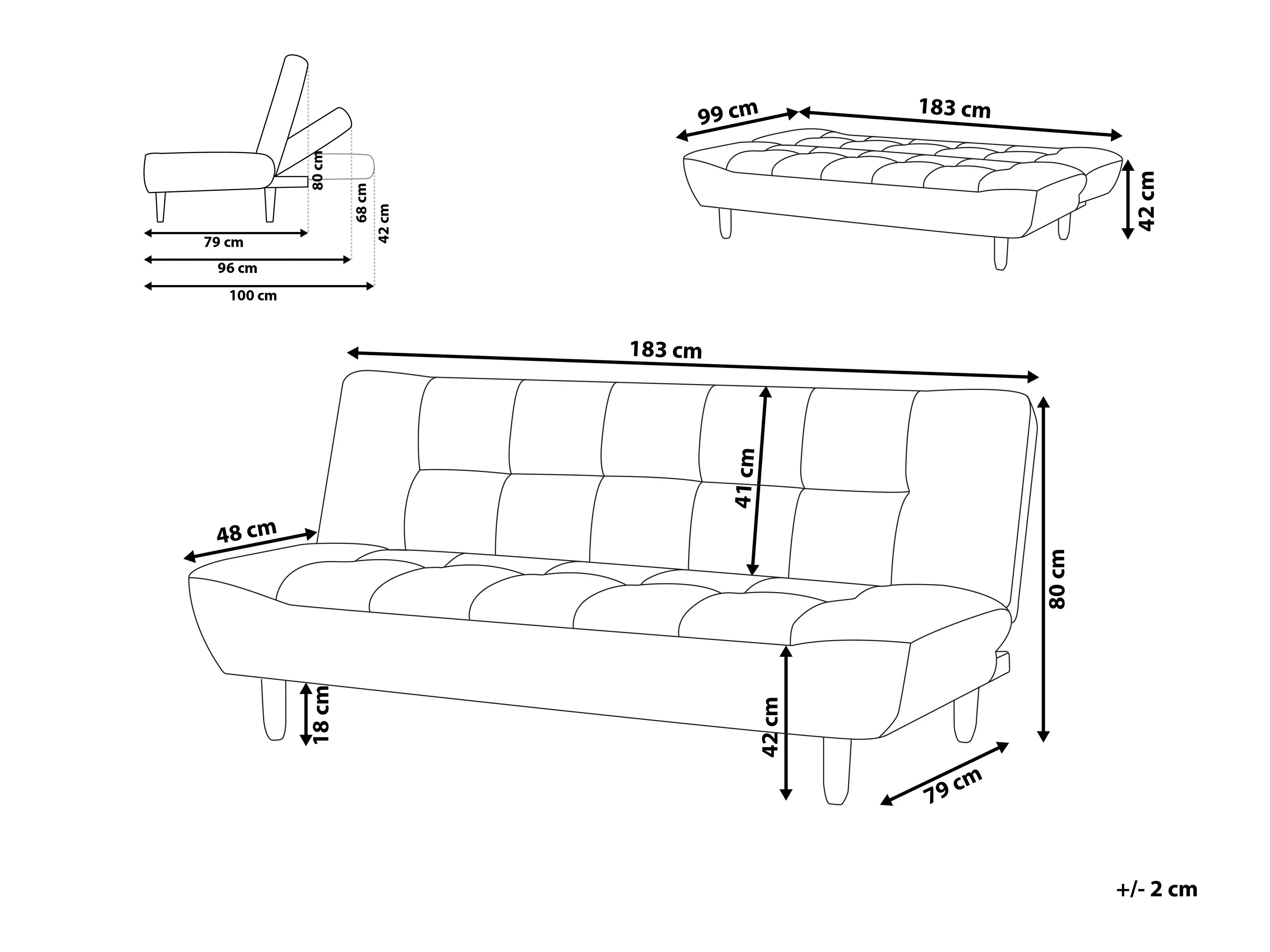 Sofa na razvlačenje Berwyn 1550 (Prašnjavo zelena)