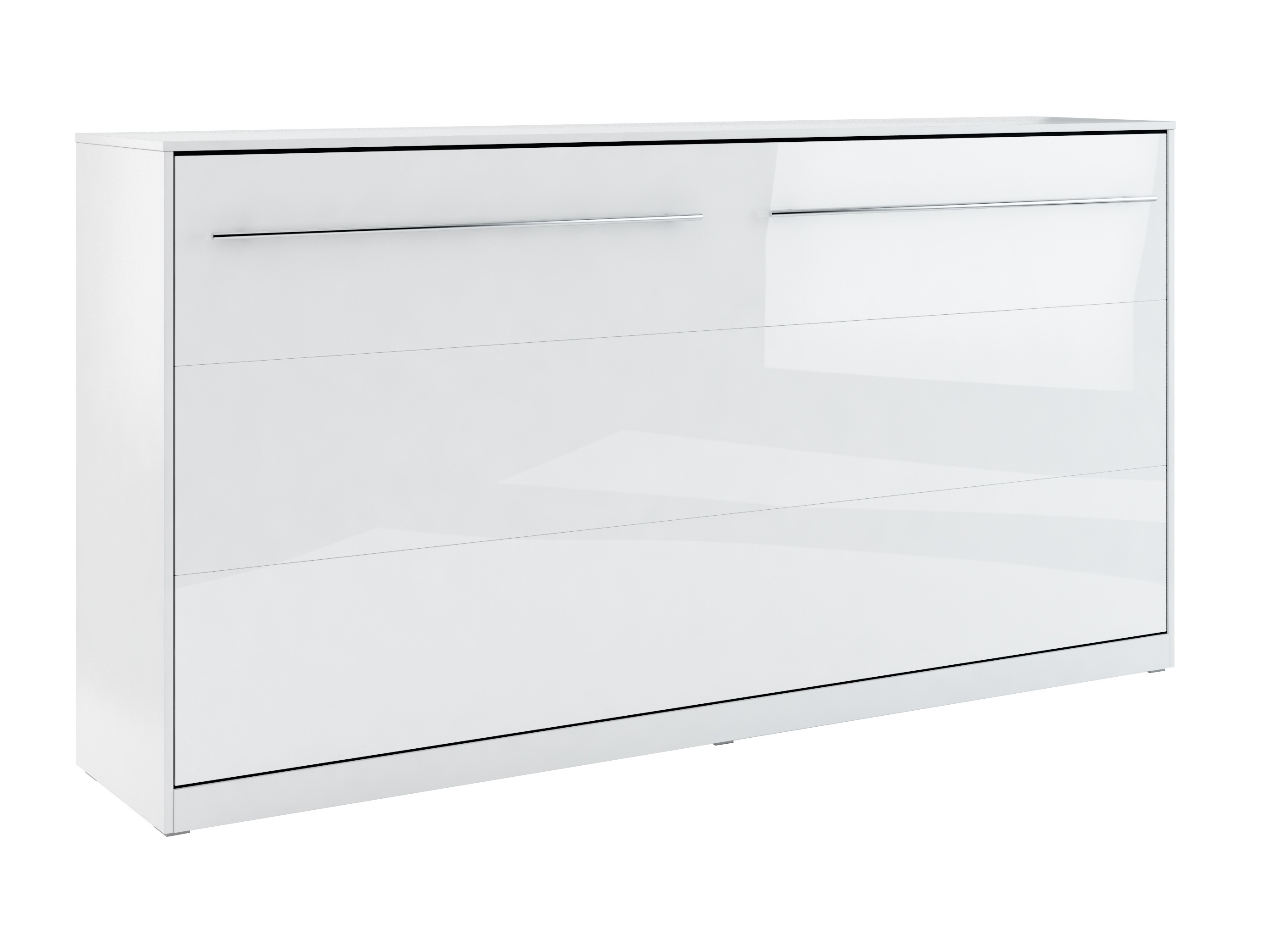 Zidni krevet Concept Pro Lenart IV (Belo + Sjajno belo)