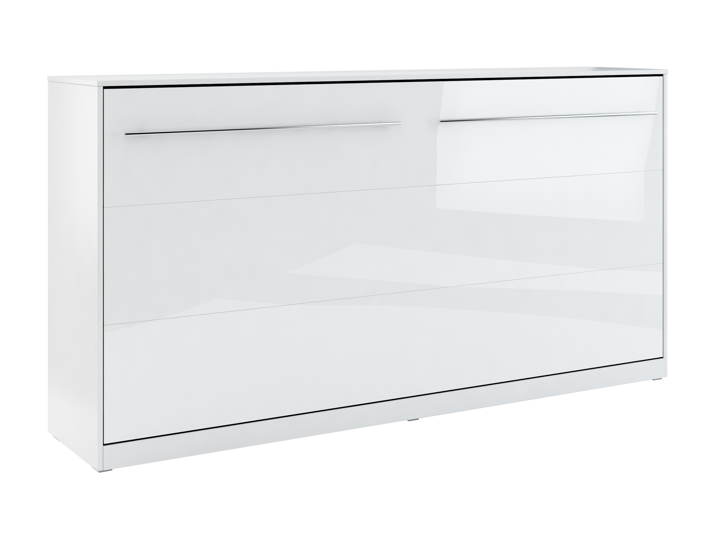 Zidni krevet Concept Pro Lenart IV (Belo + Sjajno belo)