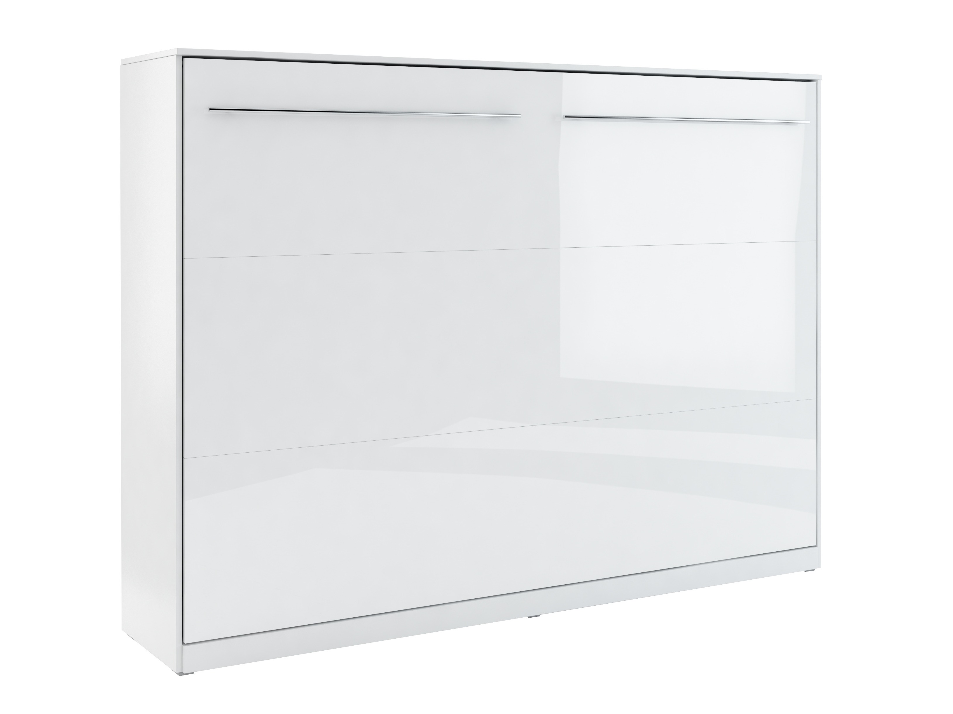 Zidni krevet Concept Pro Lenart IV (Belo + Sjajno belo)
