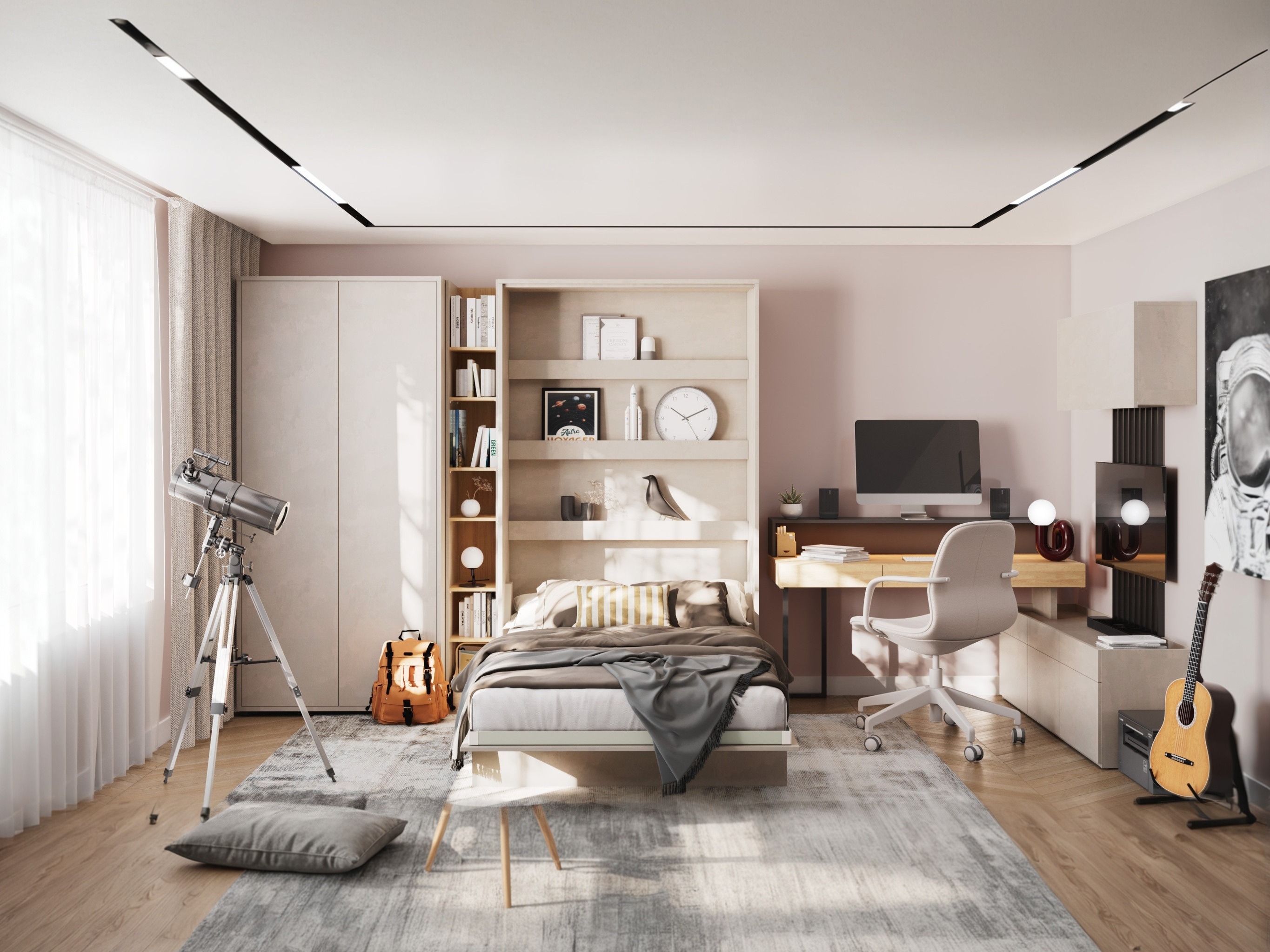 Zidni krevet Concept Lenart I (90 x 200 cm)