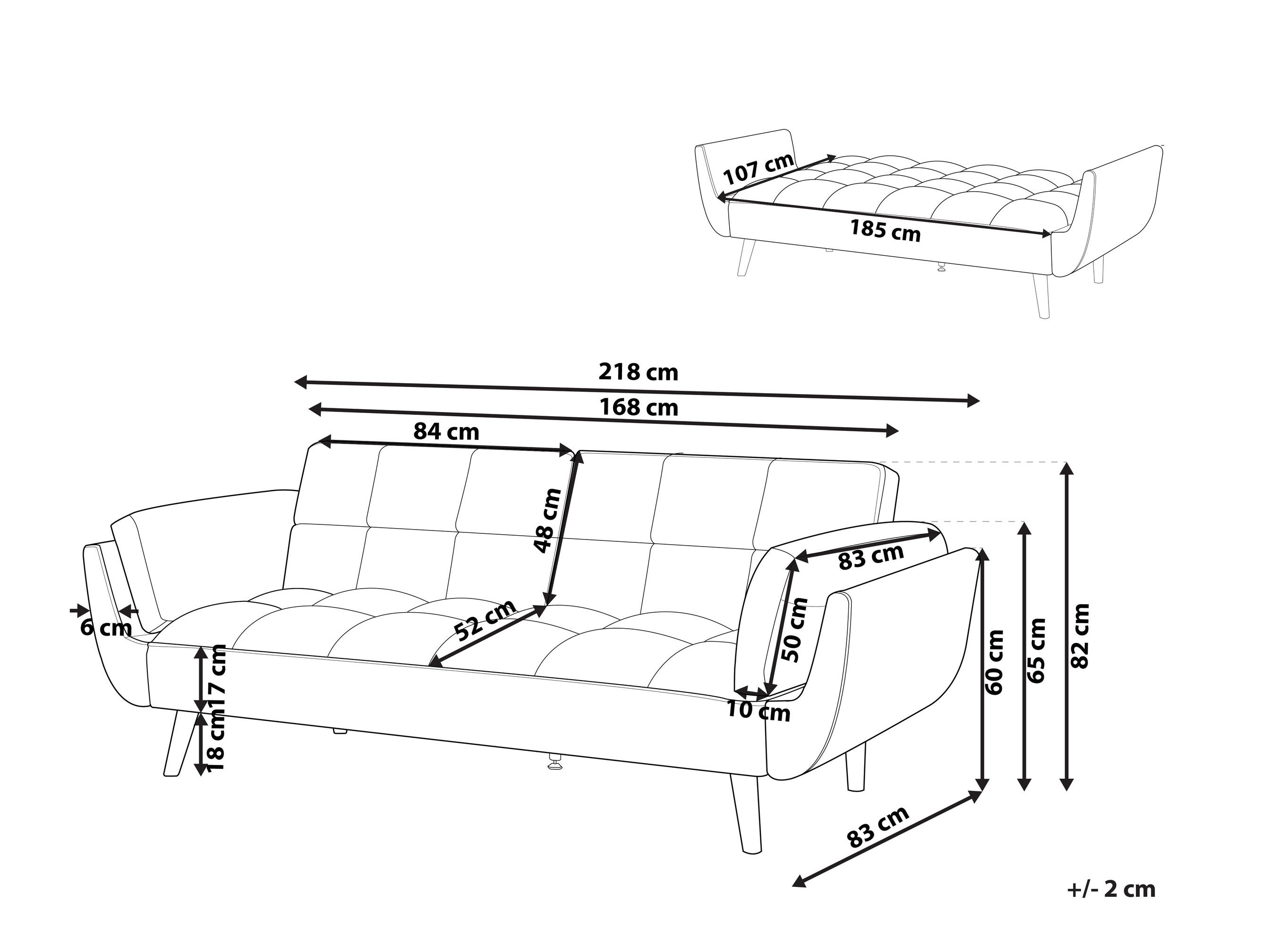 Sofa na razvlačenje Berwyn 3458 (Narandžasta)