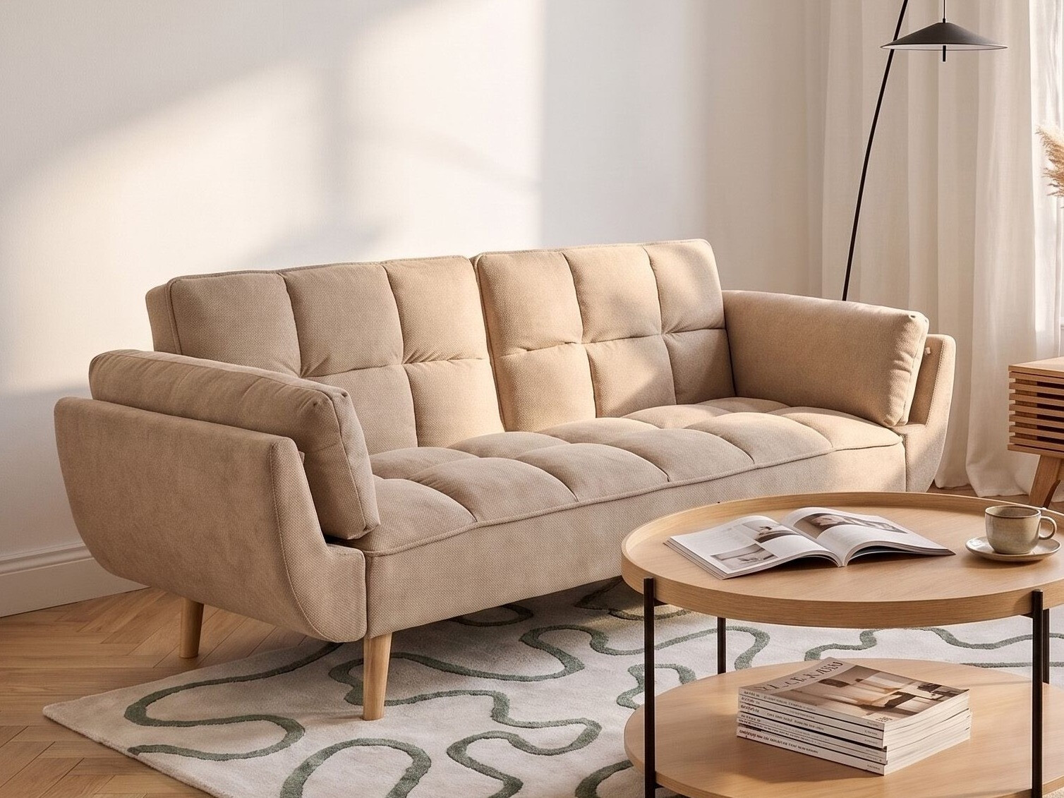 Sofa na razvlačenje Berwyn 3458 (Svetlo smeđa)
