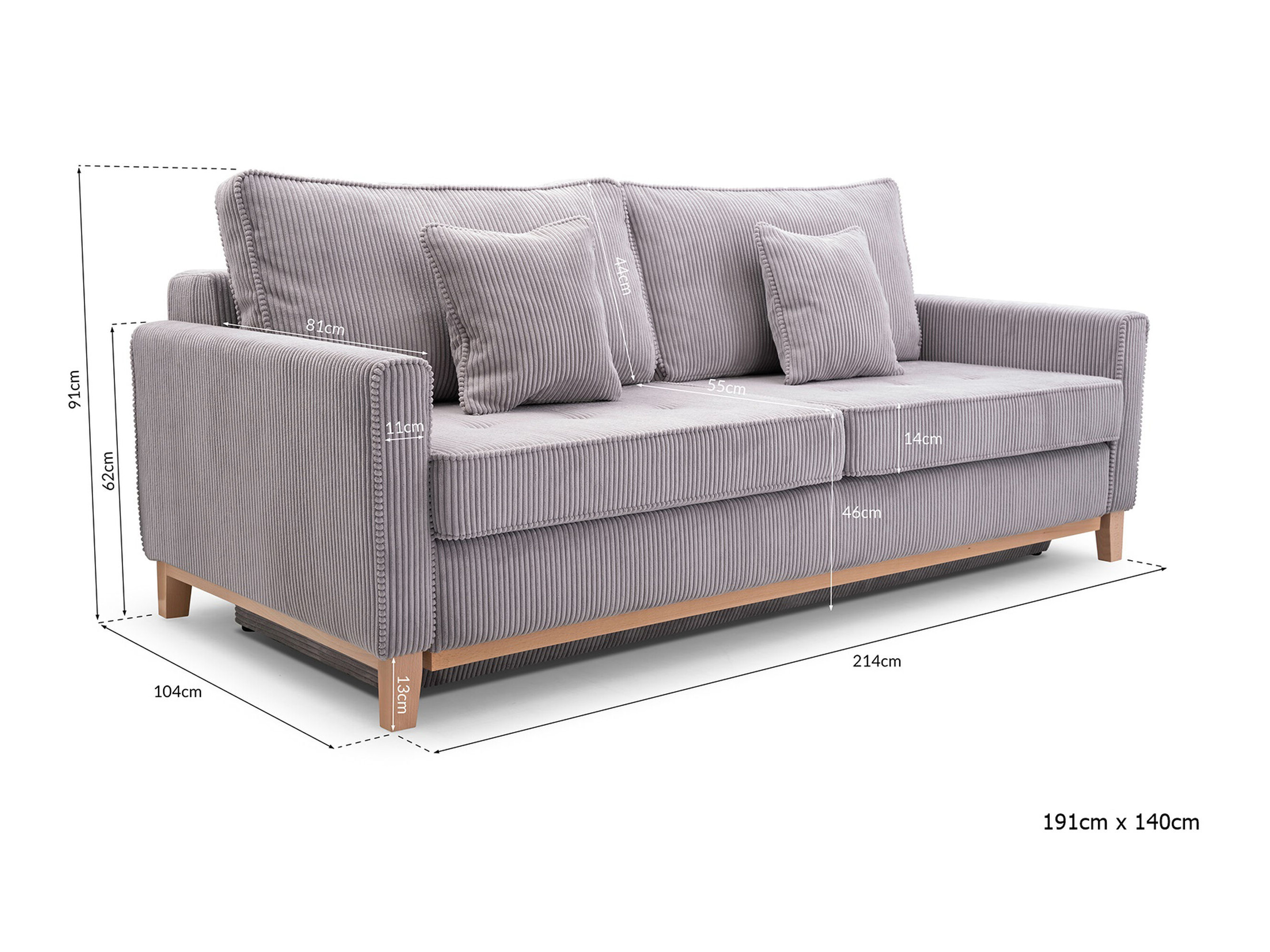 Sofa na razvlačenje Lufkin 129 (Anafi 22)