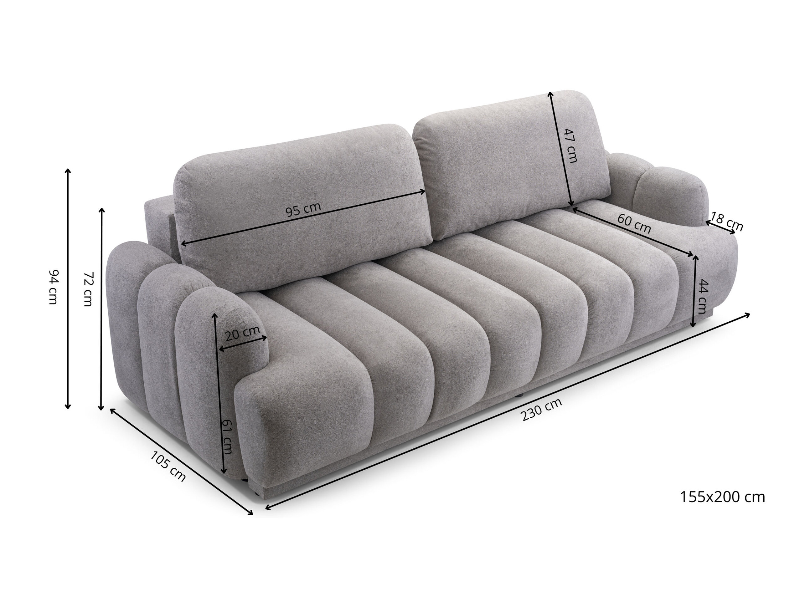 Sofa na razvlačenje Lufkin 131 (Gerra 125)