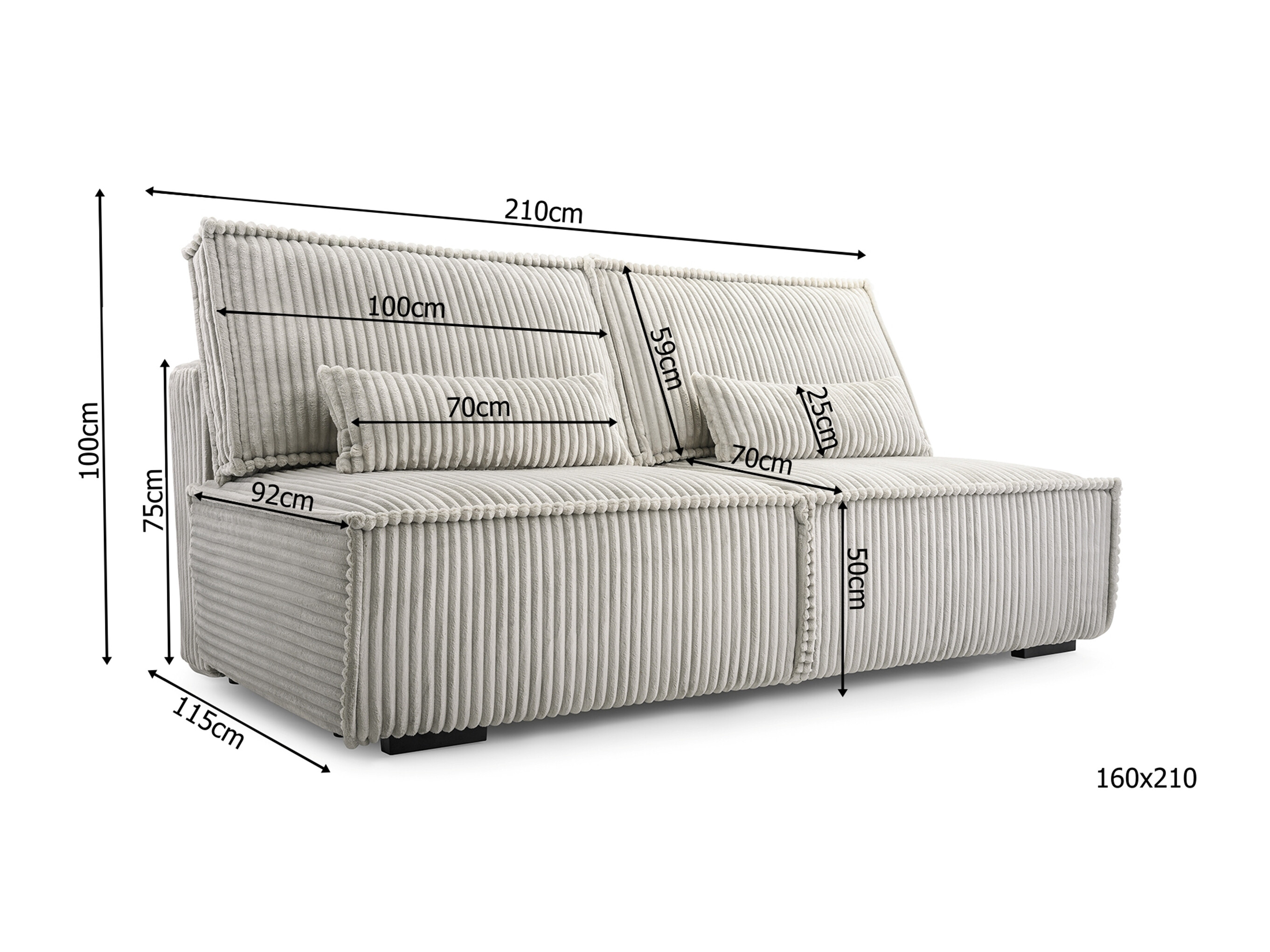 Sofa na razvlačenje Lufkin 147 (Tilia 17)
