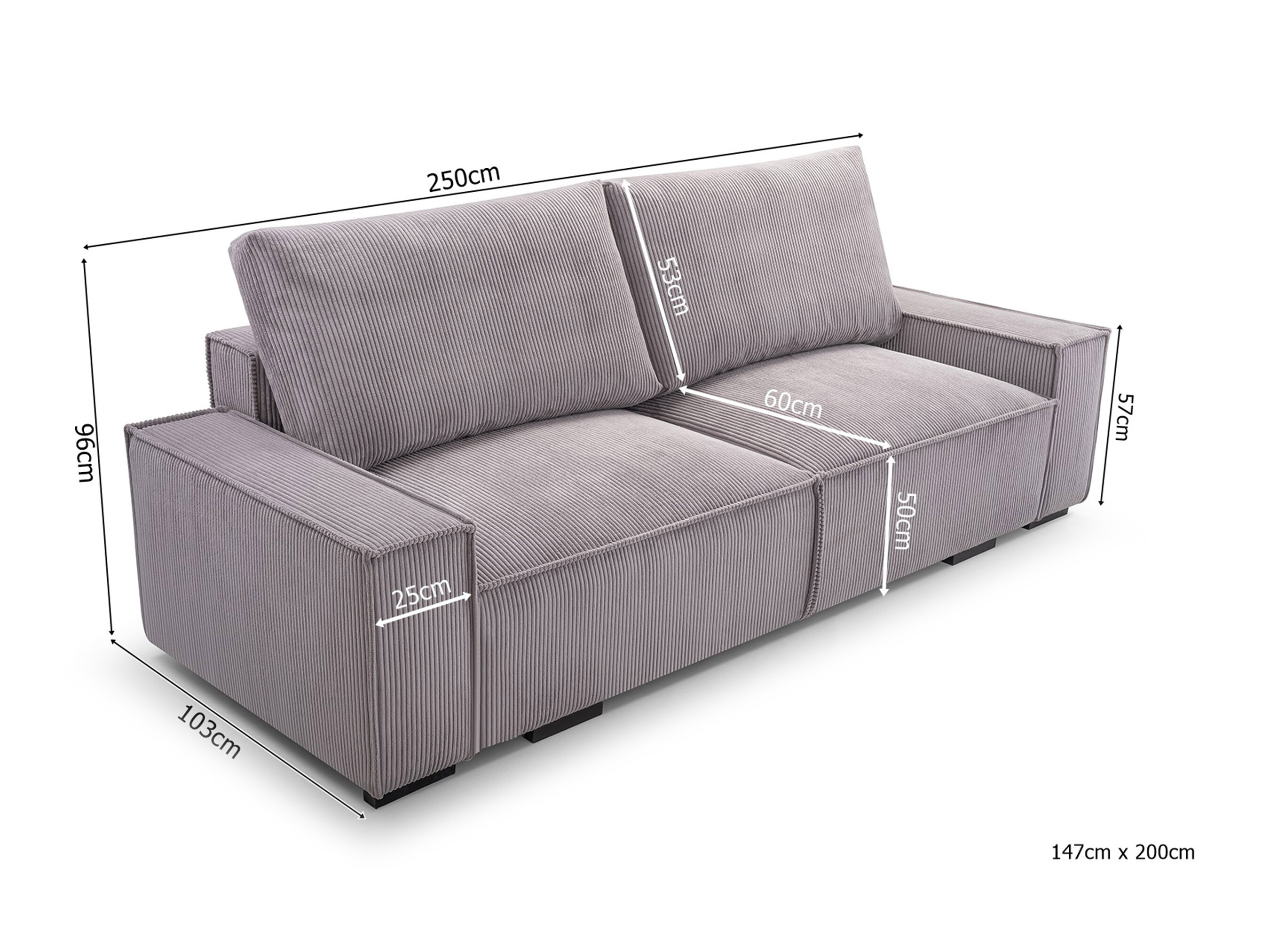 Sofa na razvlačenje Lufkin 156 (Lincoln 86)