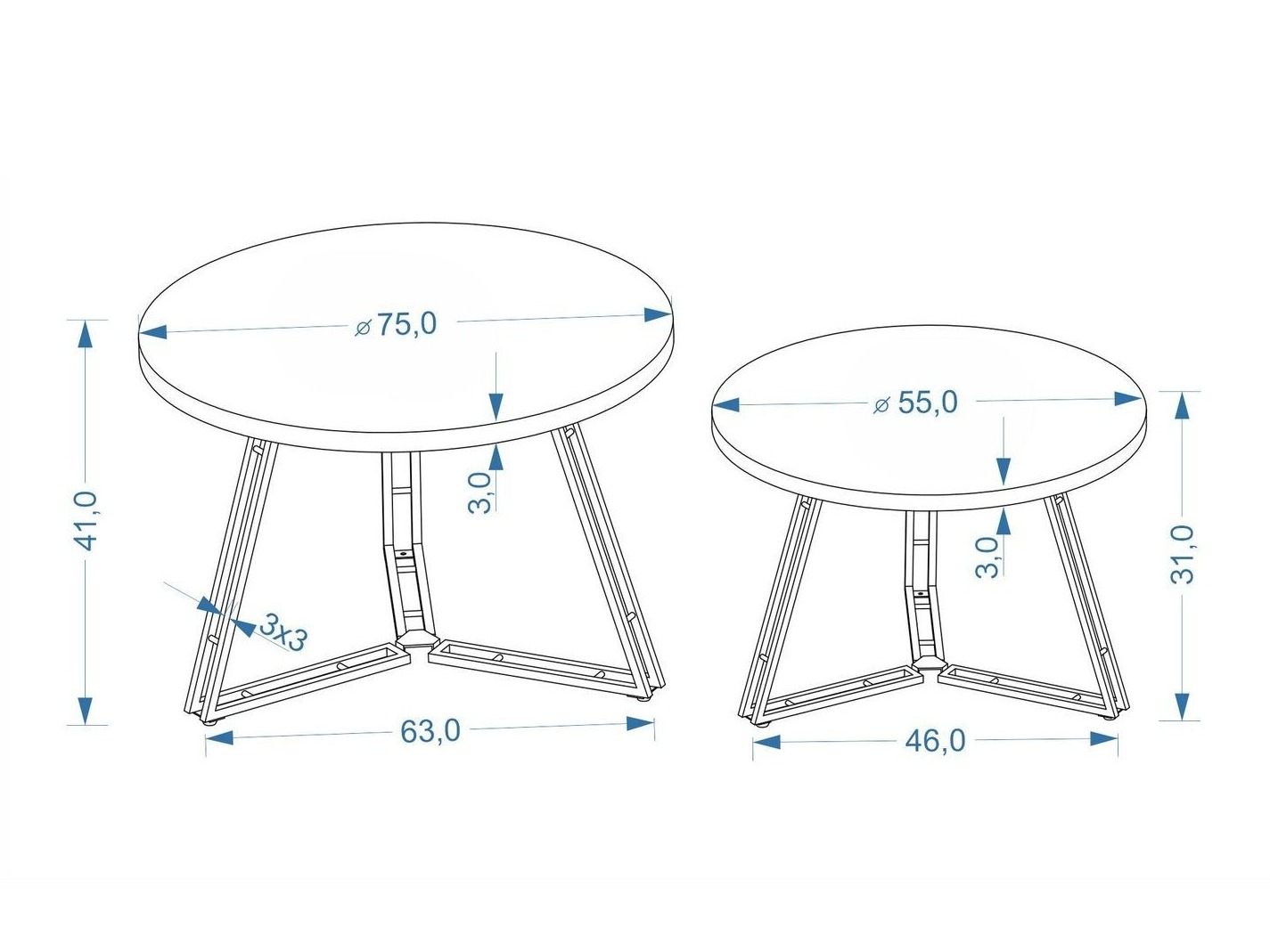 Set stočića za kafu Houston 2184