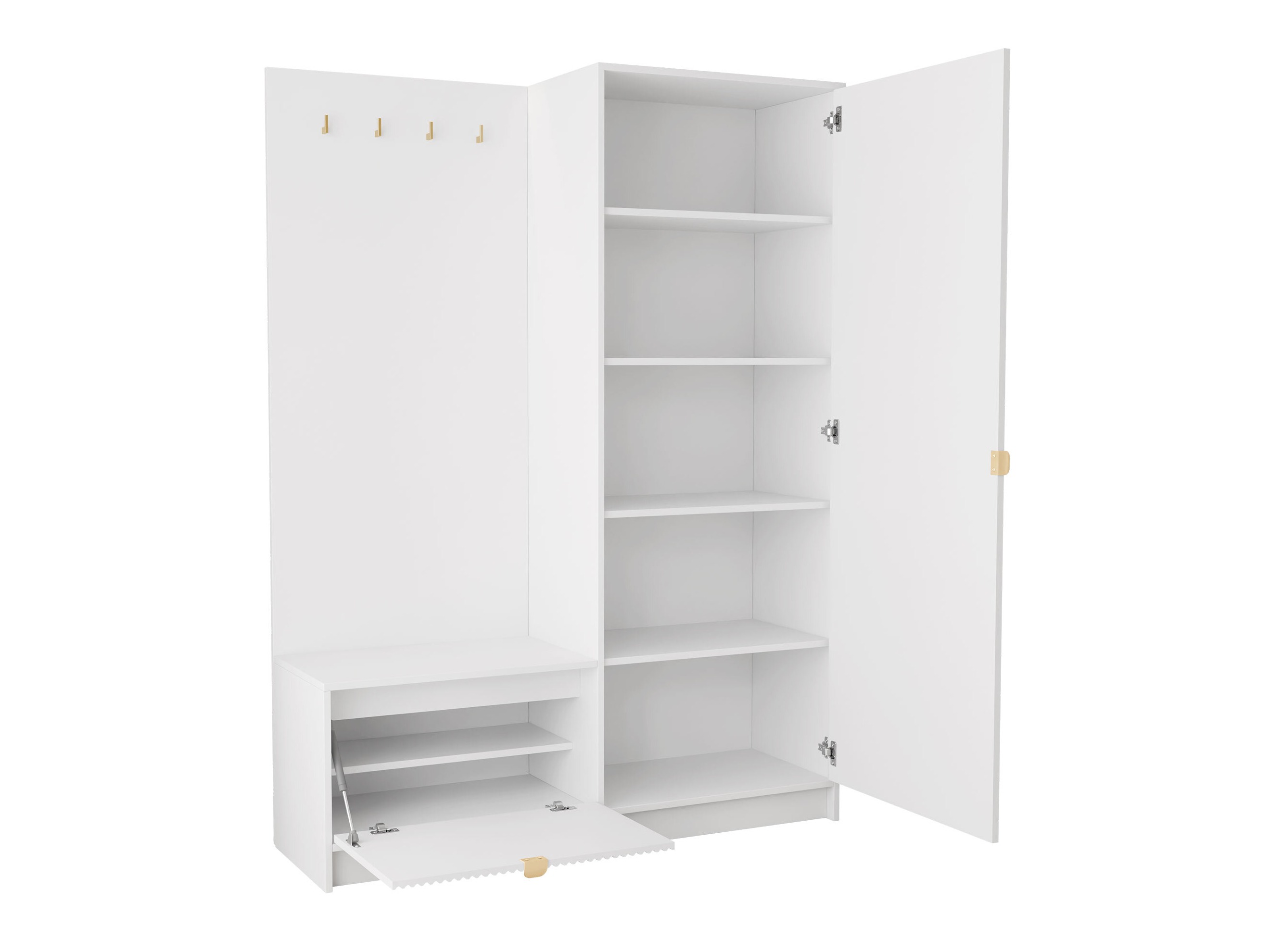 Set za hodnik Comfivo Larmire 128 (Belo)