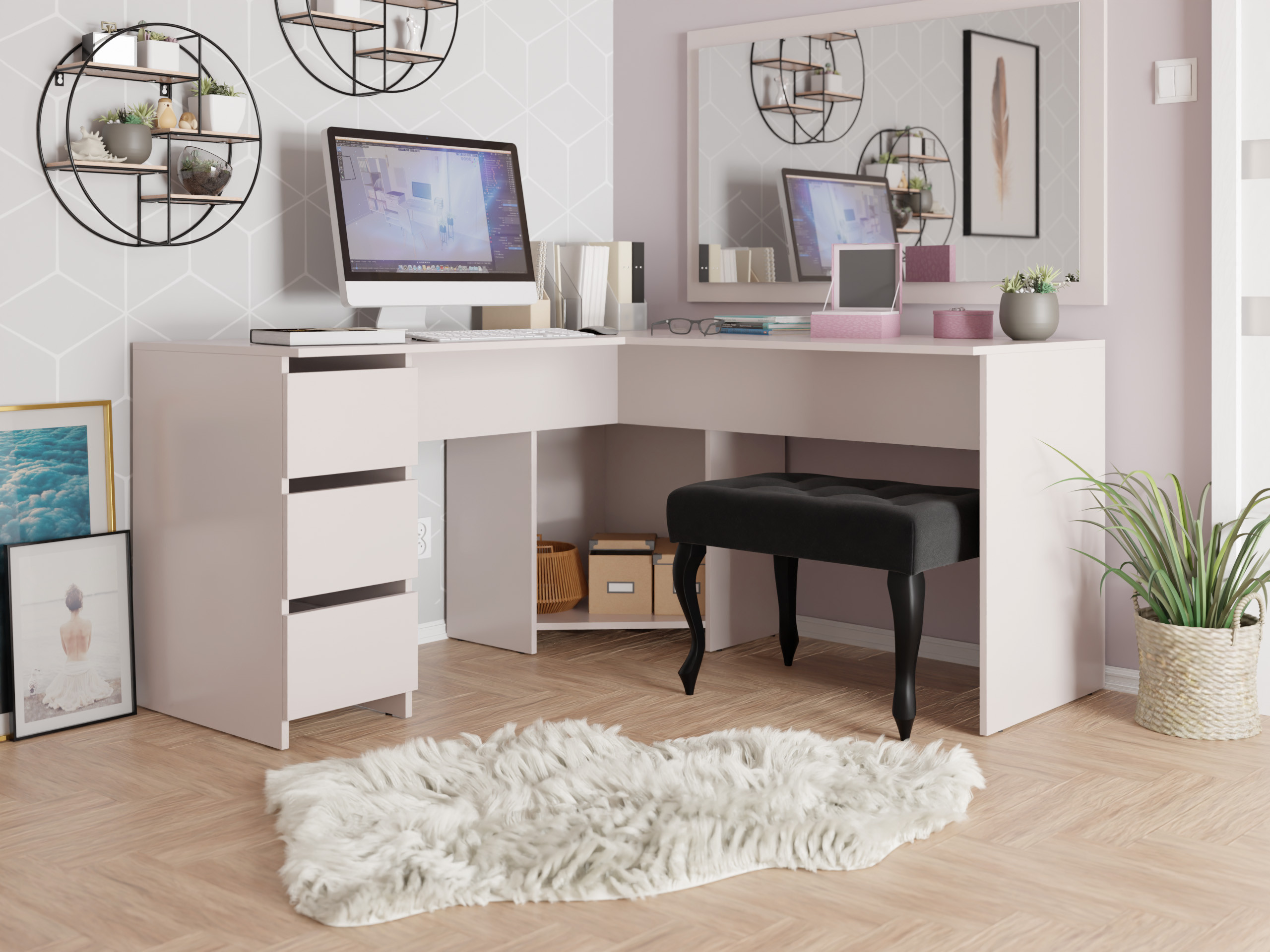 Ugaoni kancelarijski sto Comfivo 576 (Kašmir)