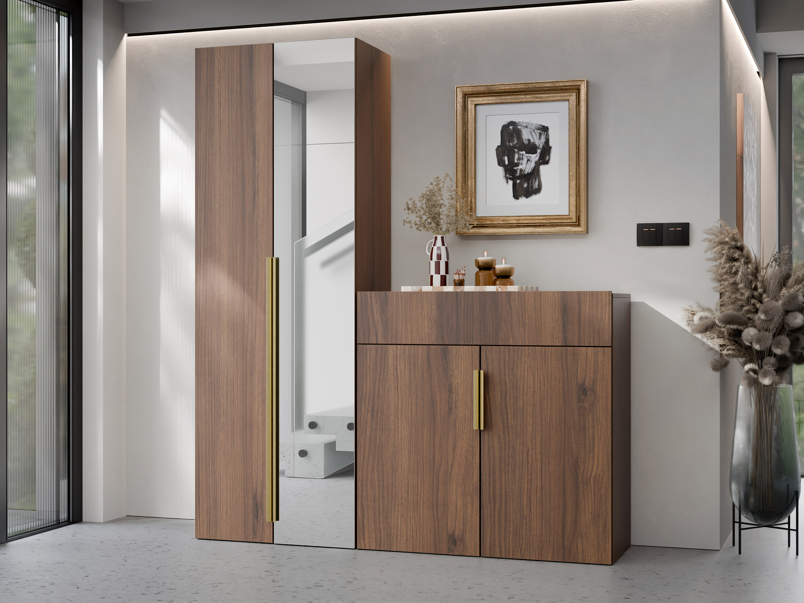 Set za hodnik Comfivo Auditor II (Orah)