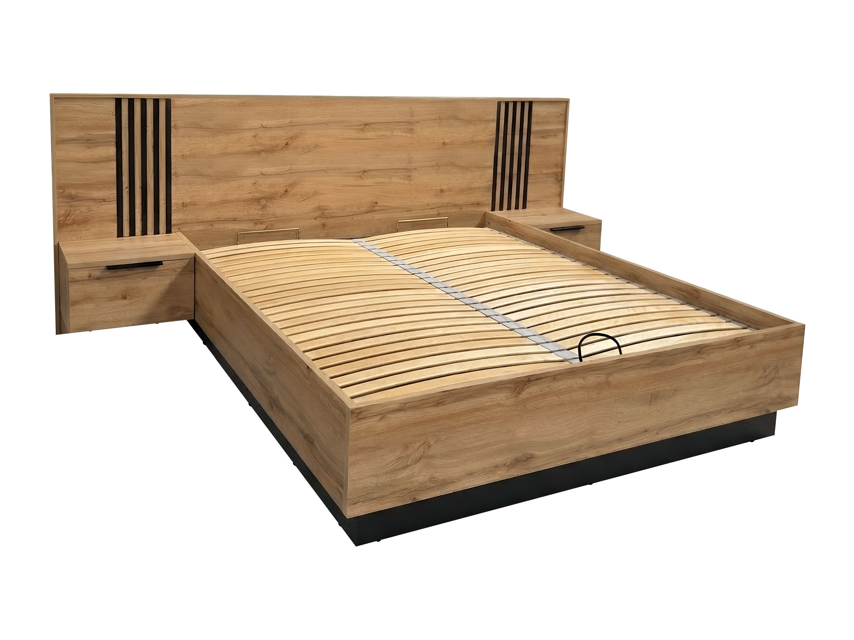 Set spavaća soba Collis (Hrast Votan + Crno)
