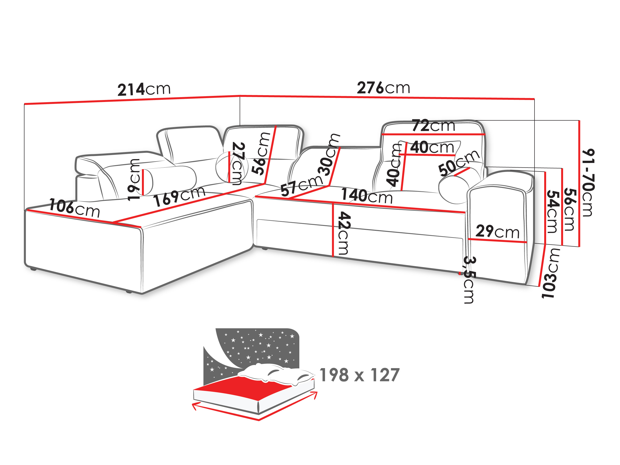 Ugaona garnitura Sarasota 203 (Velo 635)